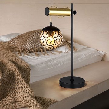 etc-shop LED Tischleuchte, Tischleuchte Nachttischlampe Schlafzimmerleuchte Bürolampe Metall