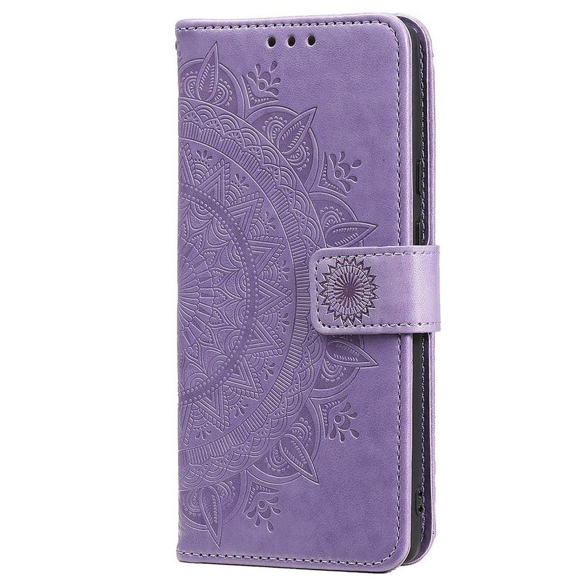 CoverKingz Handyhülle Hülle für Google Pixel 7 Pro Handyhülle Flip Case Schutzhülle Mandala 17,01 cm (6,7 Zoll), Klapphülle Schutzhülle mit Kartenfach Schutztasche Motiv Mandala