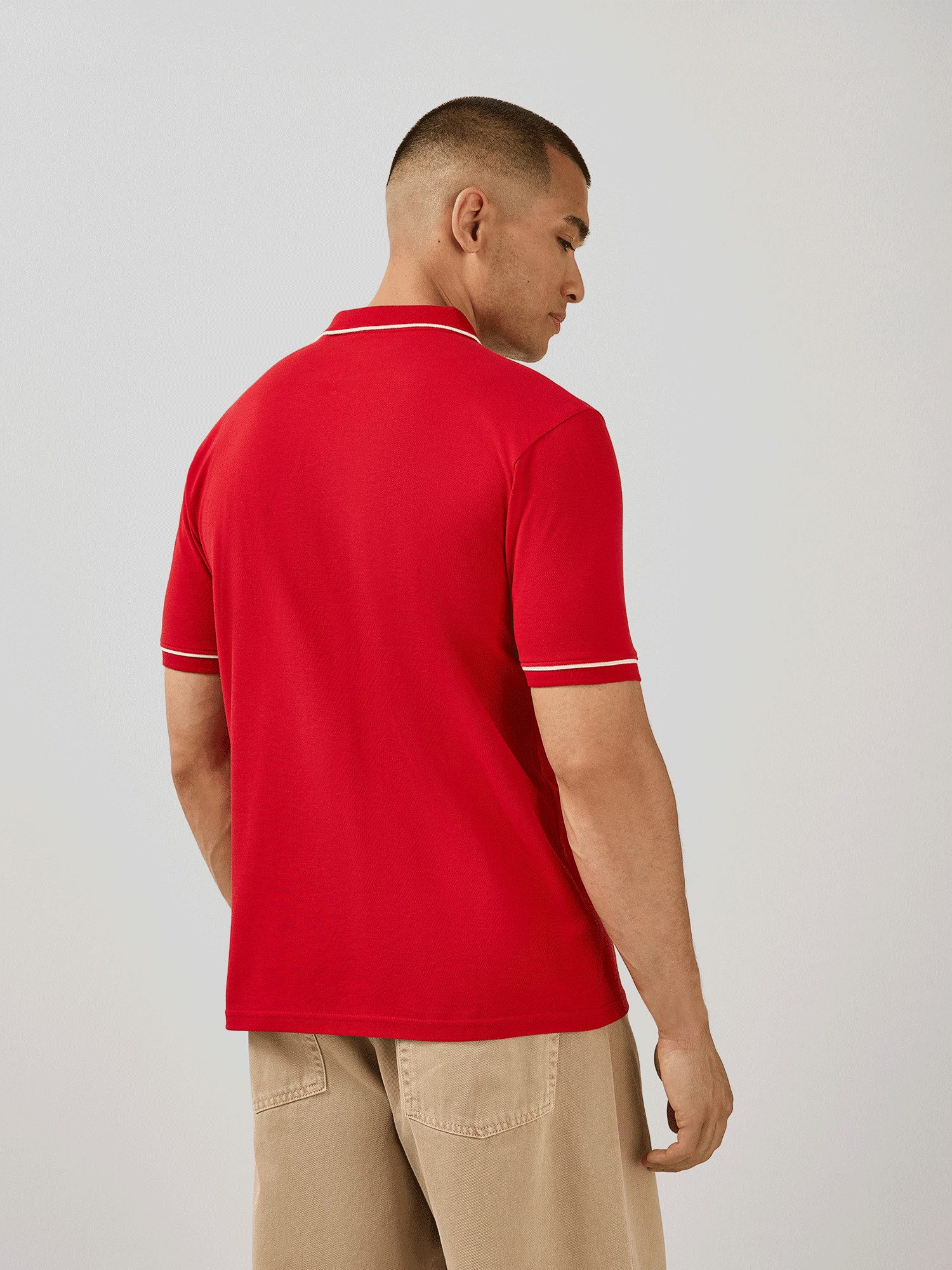 FC Bayern München Poloshirt FC Bayern München, Poloshirt Essentials, Herren, Rot – Bild 2 von 5