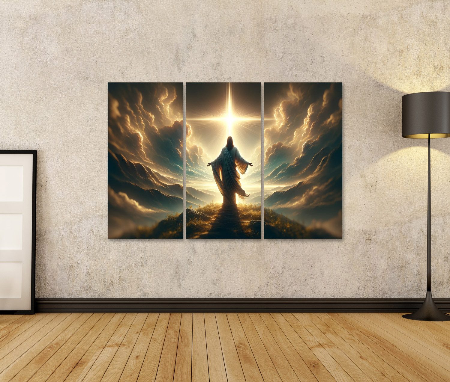 islandburner Leinwandbild Jesus im Sonnenlicht auf günstig online kaufen