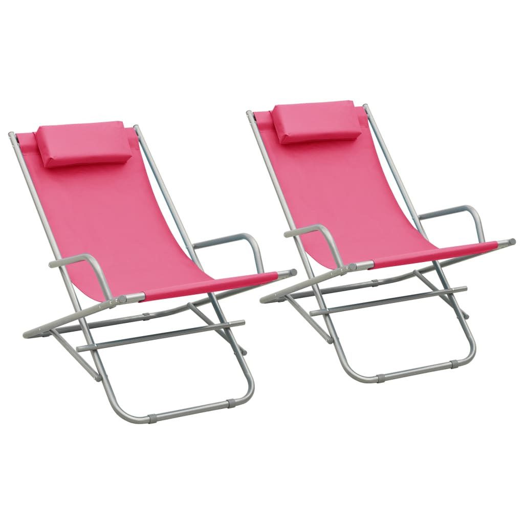 vidaXL Gartenliege Schaukelstühle 2 Stk. Stahl günstig online kaufen