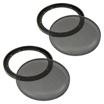 tomzz Audio Lautsprecher Gitter Grill für 165mm DIN Lautsprecher schwarz 2-teilig Auto-Lautsprecher