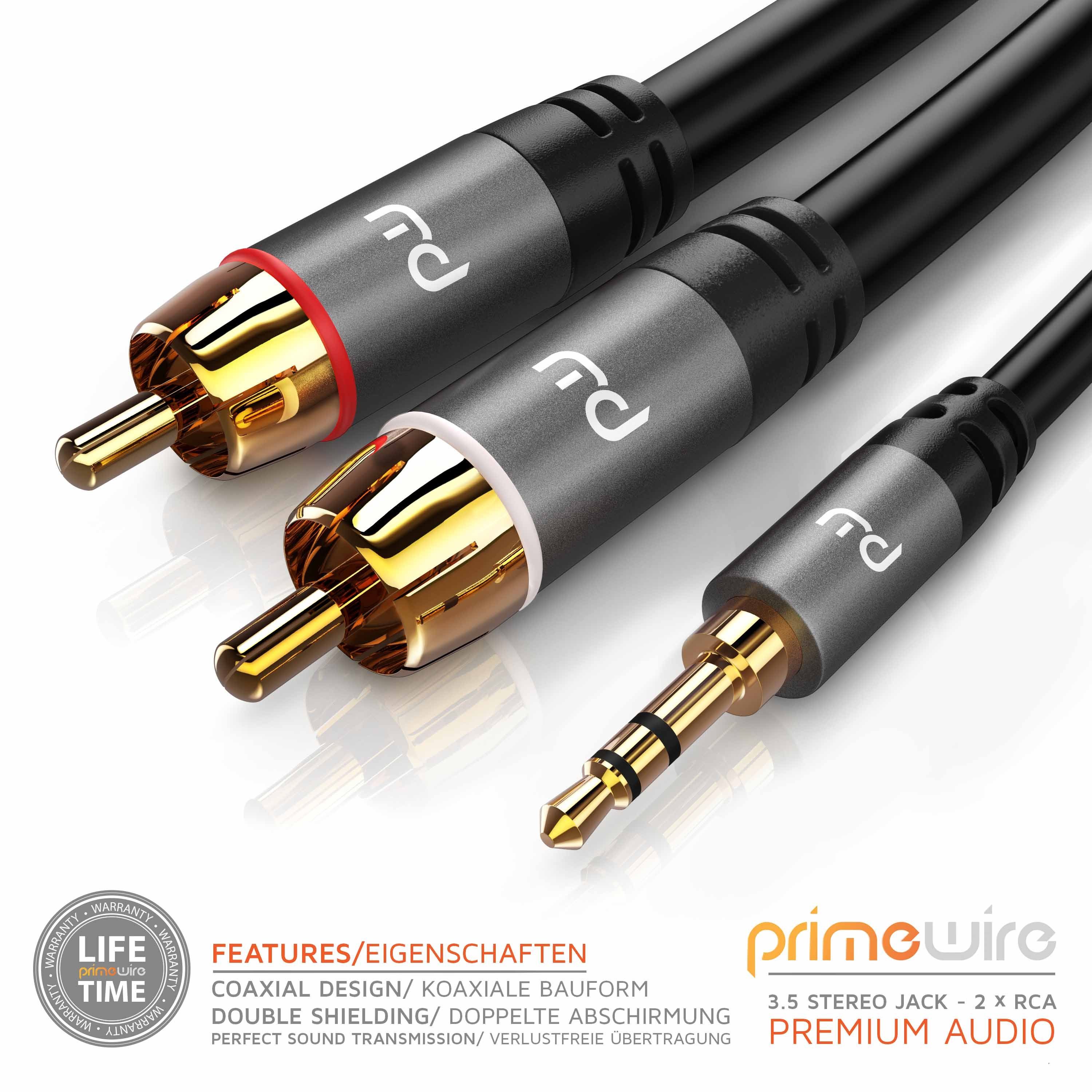 Aux Audio Kabel: 2x 3,5 mm Stereo Stecker geschirmt 3-polig 1,5 m Klinke 