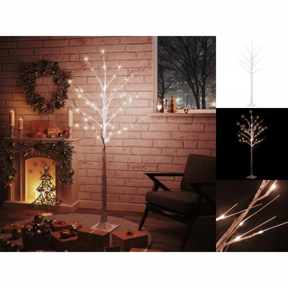 vidaXL Künstlicher Weihnachtsbaum LEDs Warmweiß LED-Birke 180 cm 96