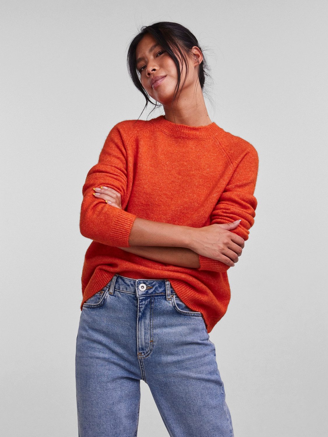 pieces Strickpullover PCJULIANA LS O-NECK KNIT günstig online kaufen