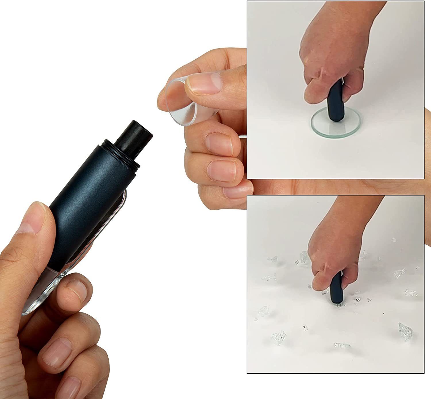 XDeer Hammer 2 in1 Mini Notfallhammer,Autonotrettungswerkzeug,Sicherheitshammer (packung, 1-St), Gurtschneider, Federtyp, Fensterbrecher, Mini Notfallschlüssel