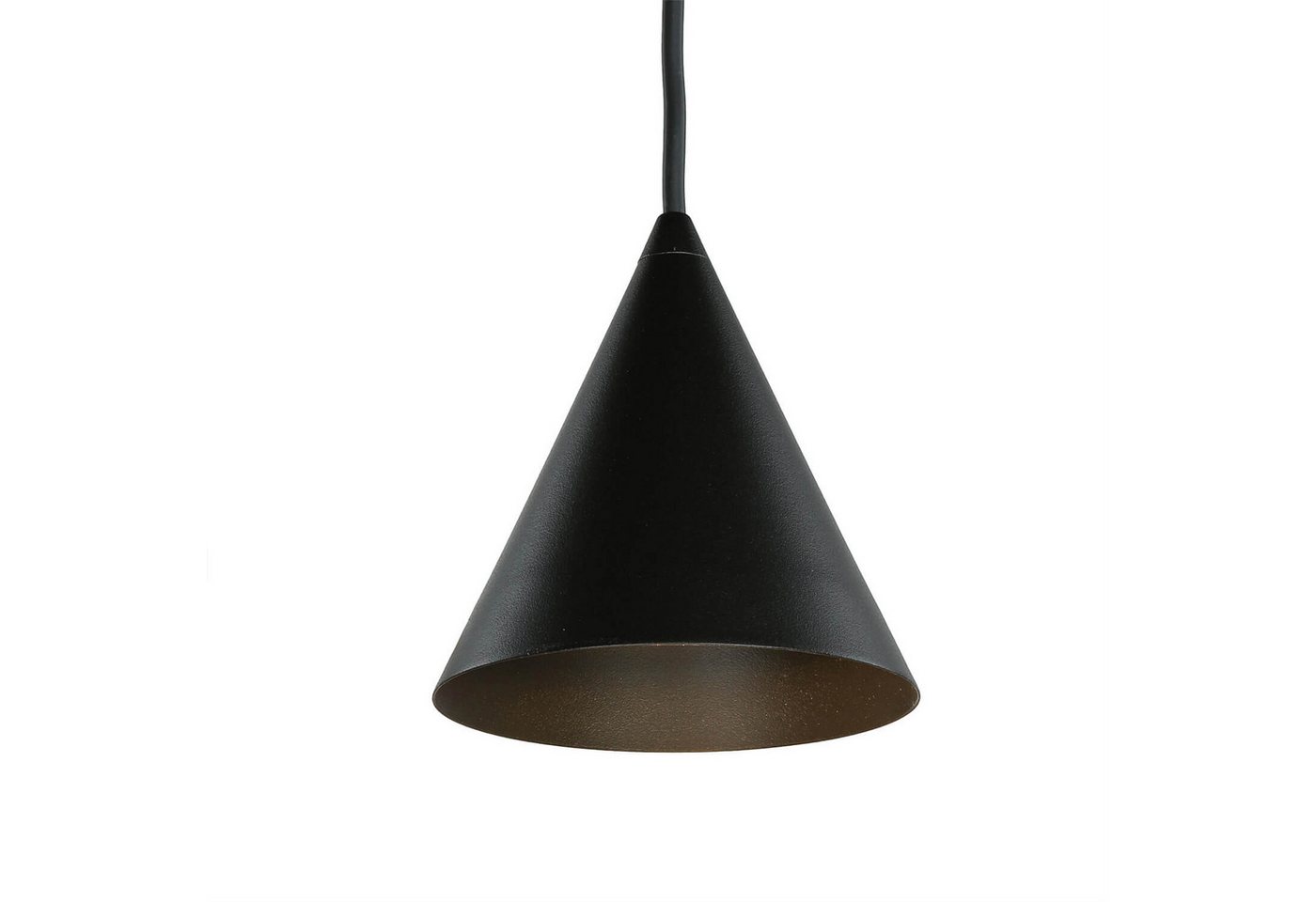 Licht-Erlebnisse Pendelleuchte ZAGON, ohne Leuchtmittel, Metall GU10 rund Ø 11 cm H: max. 130 cm Schwarz Modern Hängelampe
