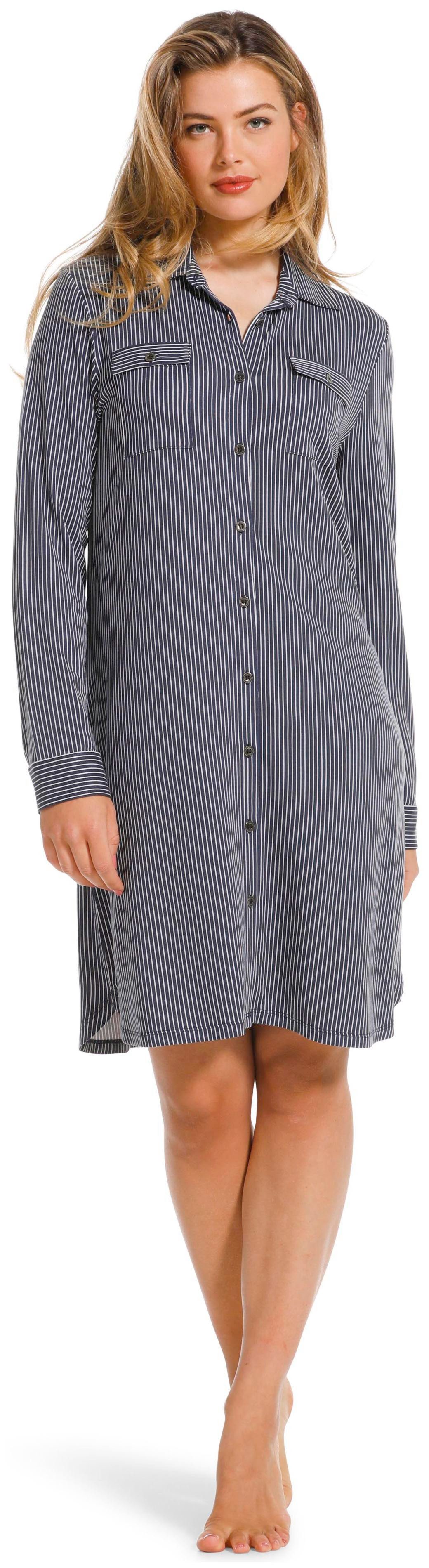 Pastunette Nachthemd Damen Nachthemd geknöpft (1-tlg) Single Jersey günstig online kaufen