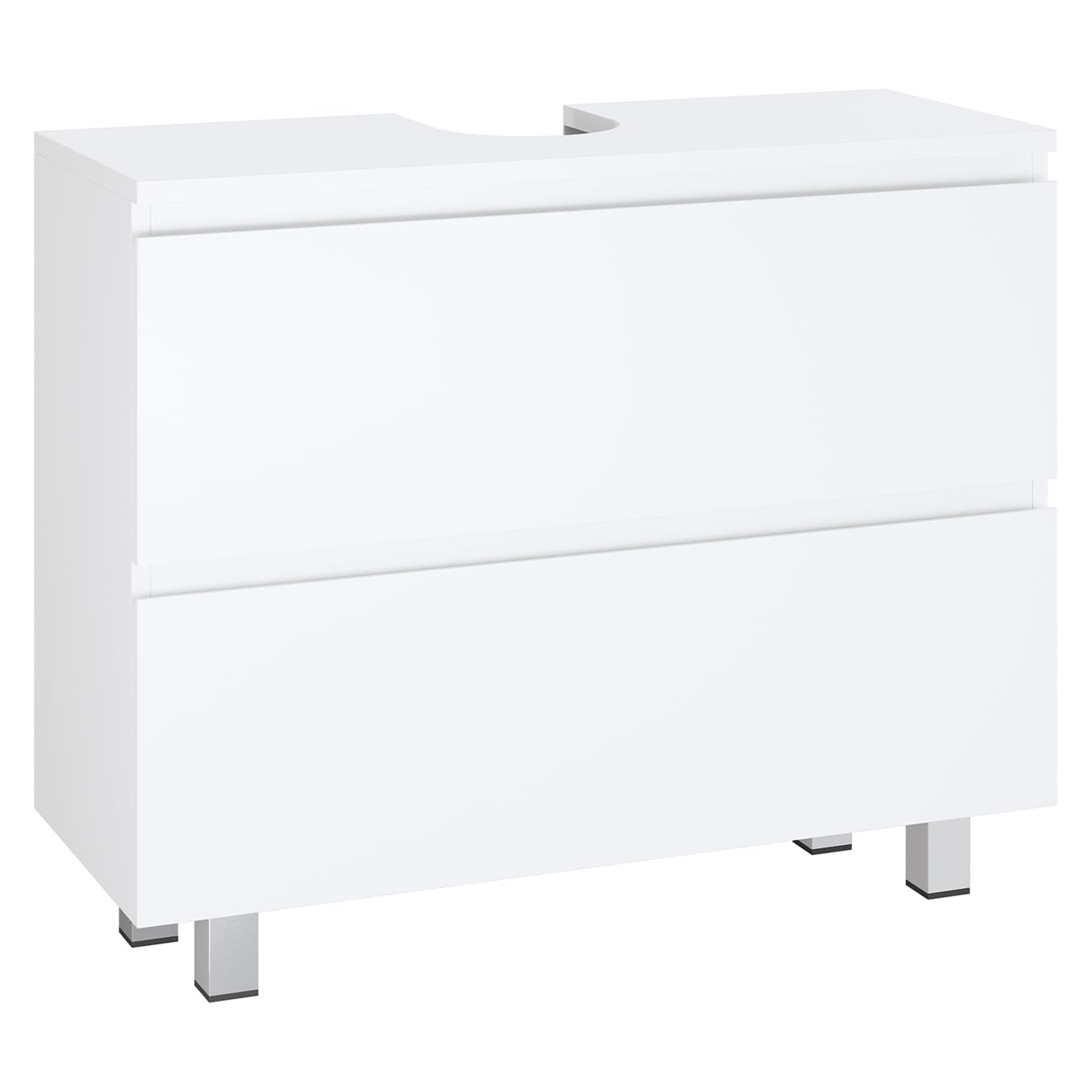 MSMASK Waschbeckenunterschrank Badezimmerschrank Unterschrank Waschbecken mit 2 Große Schubladen 80 x 30 x 61 cm