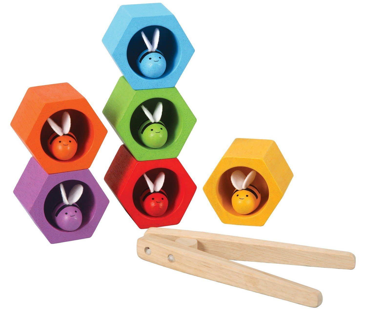 Plantoys Stapelspielzeug Geschicklichkeitsspiel Bienenwaben