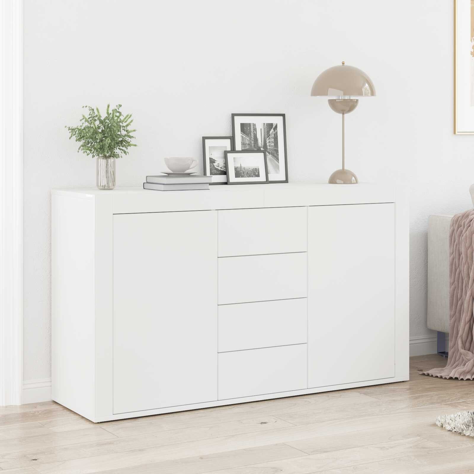 Nettlife Sideboard Weiß Holz 120 x günstig online kaufen