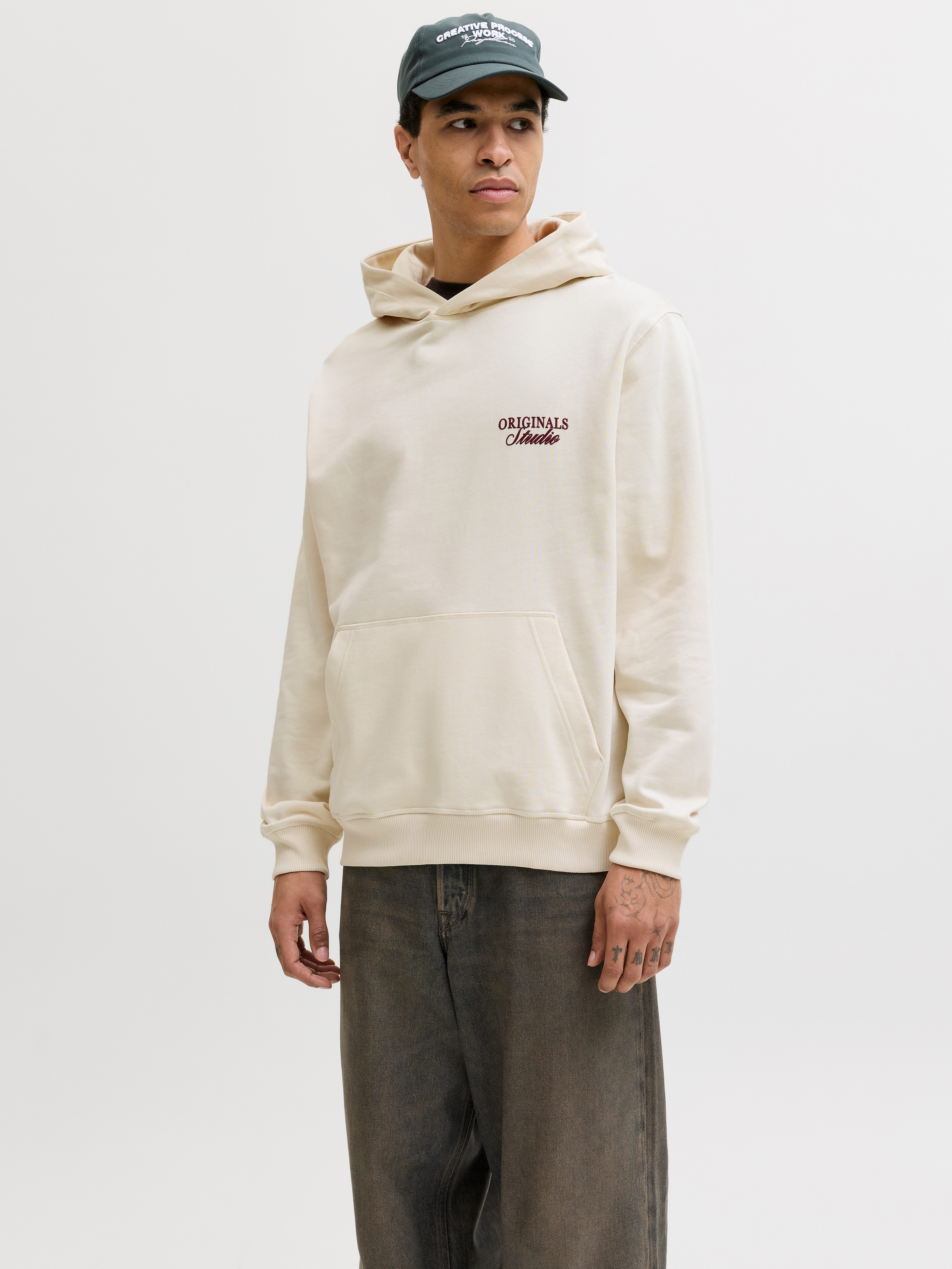 Jack & Jones Kapuzensweatshirt JORNORREBRO TYPO BACK SWEAT HOOD SN mit Prin günstig online kaufen