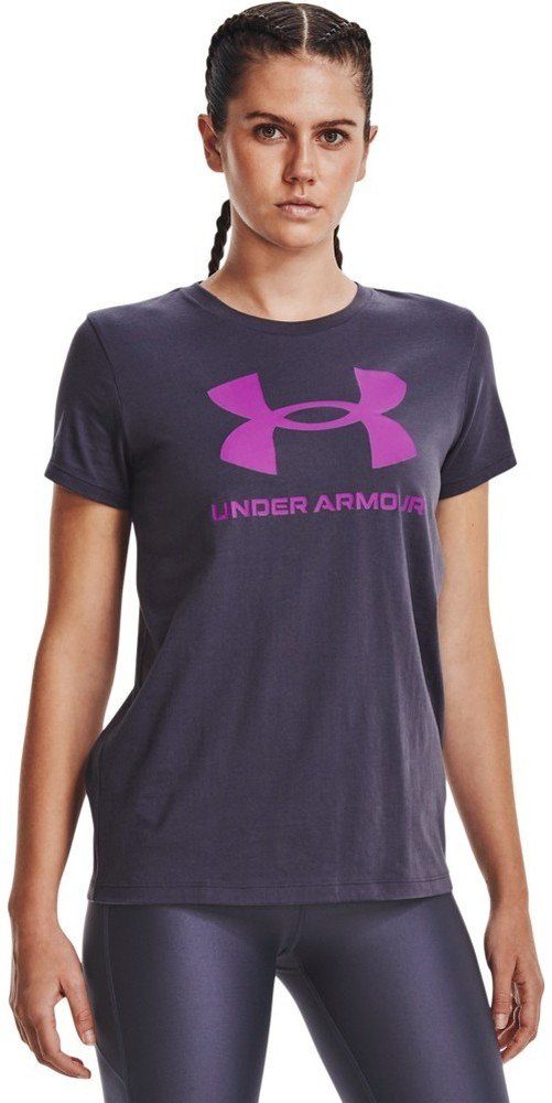 Under Armour® T-Shirt UA Sportstyle-Oberteil Gray mit 044 Grafik Downpour Kurzärmliges