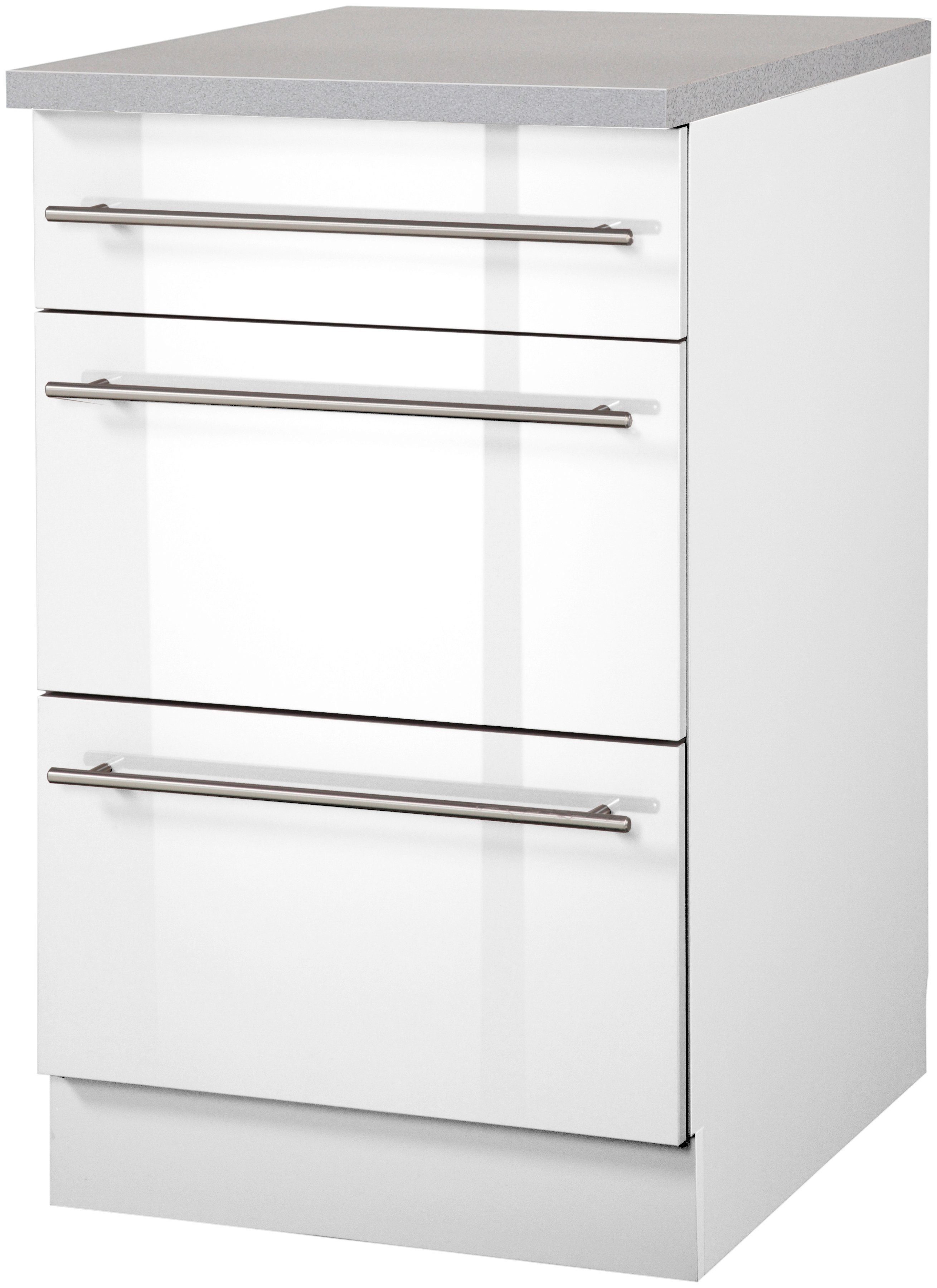 wiho Küchen Unterschrank Chicago 50 cm breit mit 2 Auszügen günstig online kaufen