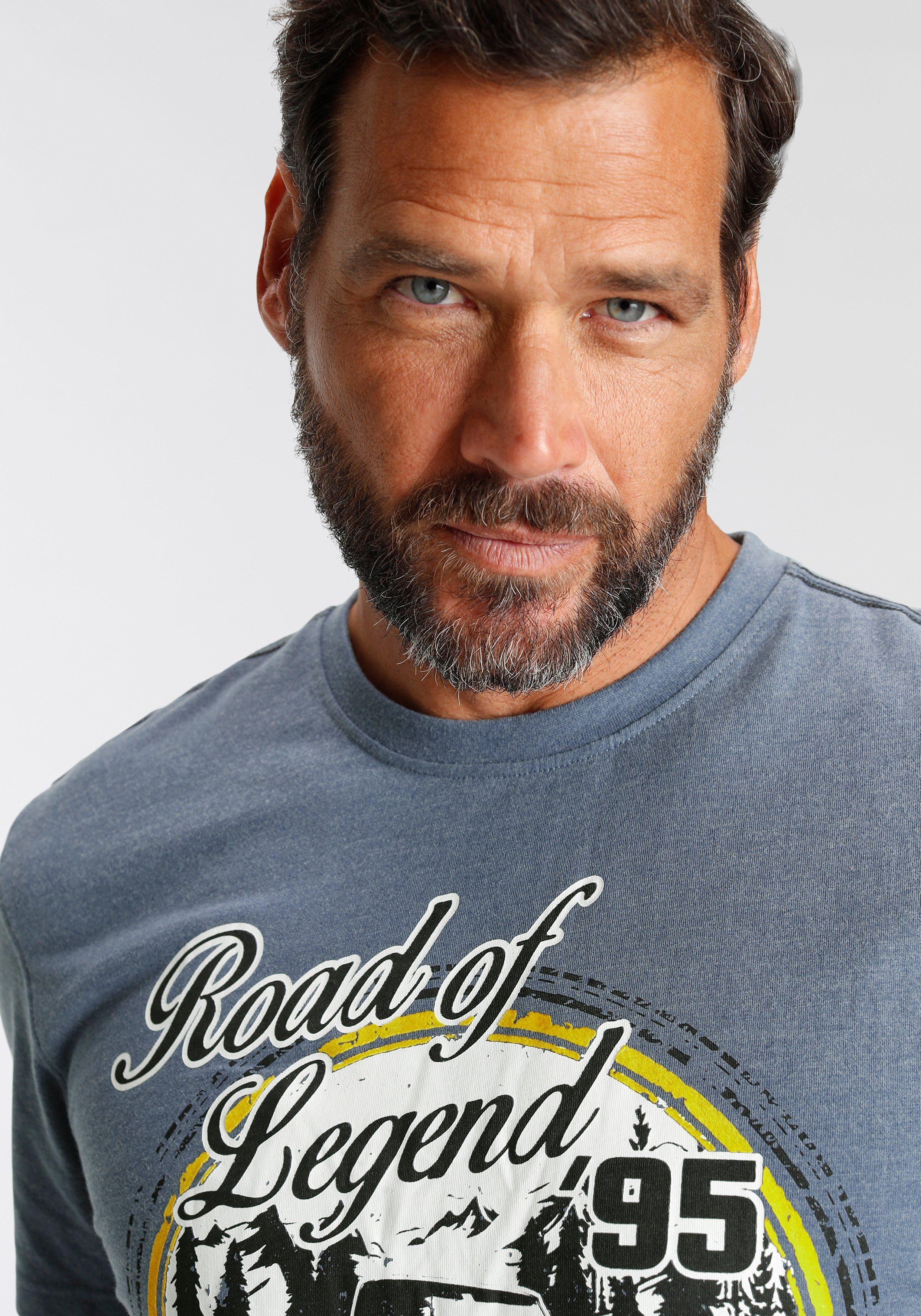 Man's World T-Shirt Kurzarm, meliert, Rundhalsausschnitt, aus Single Jersey – Bild 4 von 5