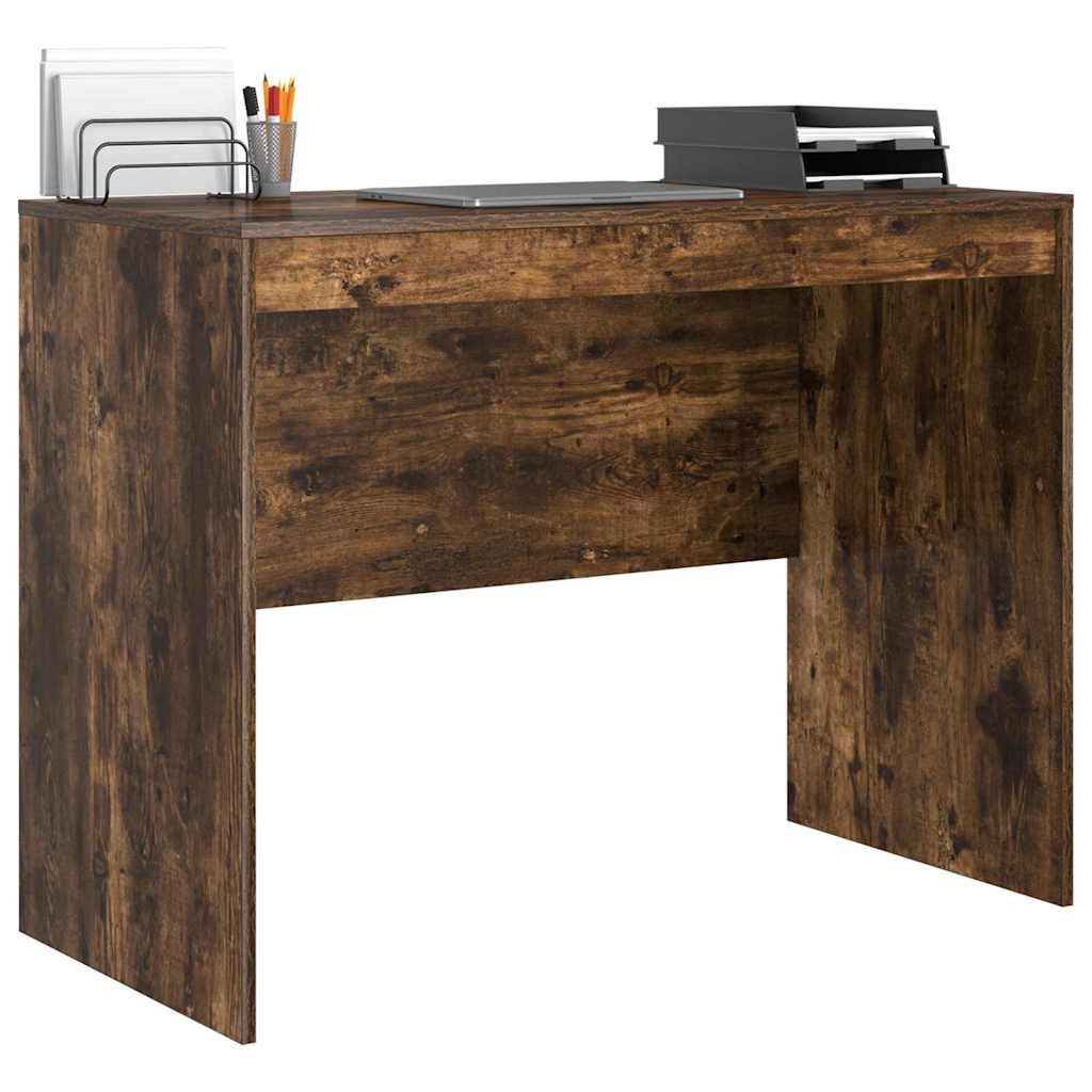 vidaXL Schreibtisch Schreibtisch Geräucherte Eiche 100 x 50 x 76 cm (1-St)