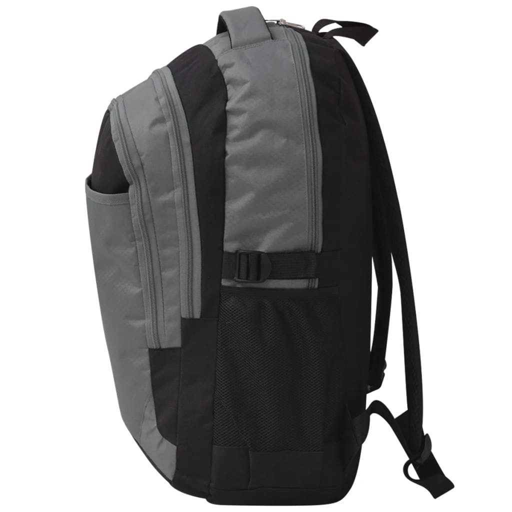 vidaXL Rucksack Schulrucksack 40 L Schwarz und Grau (1-tlg), Schulrucksack Laptop-Rucksack Sporttasche Freizeitrucksack 40 L Grün – Bild 4 von 5