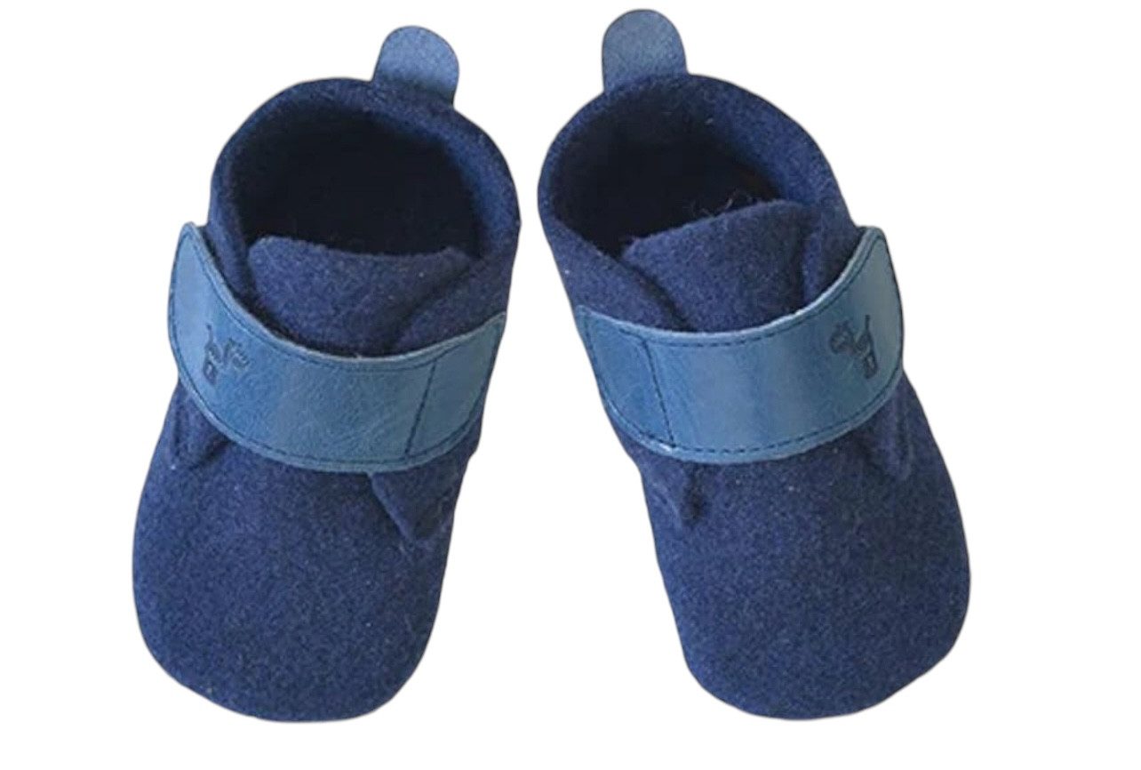 Anna und Paul Basic Lauflernschuh (1-tlg) Krabbelschuh aus 100 % Wollfilz mit Klettverschluss