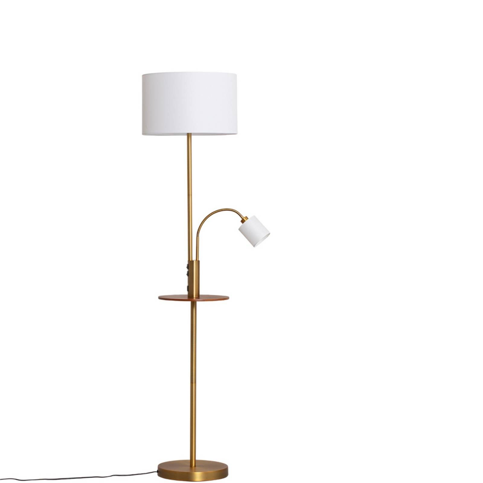 Lindby Stehlampe Aovan, Metall, Bronze IP20, 1 x 15 W LED E27 + 1 x 10 W LED E14