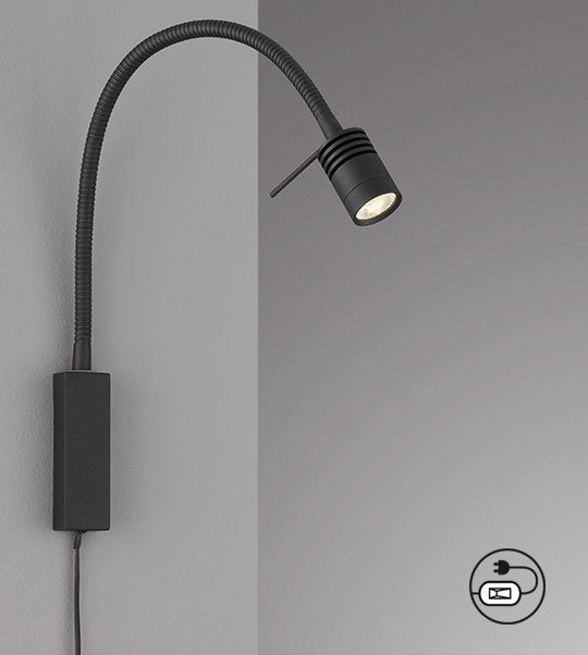 Seng, LED & FISCHER integriert, LED fest Wandstrahler Ein-/Ausschalter, HONSEL Warmweiß