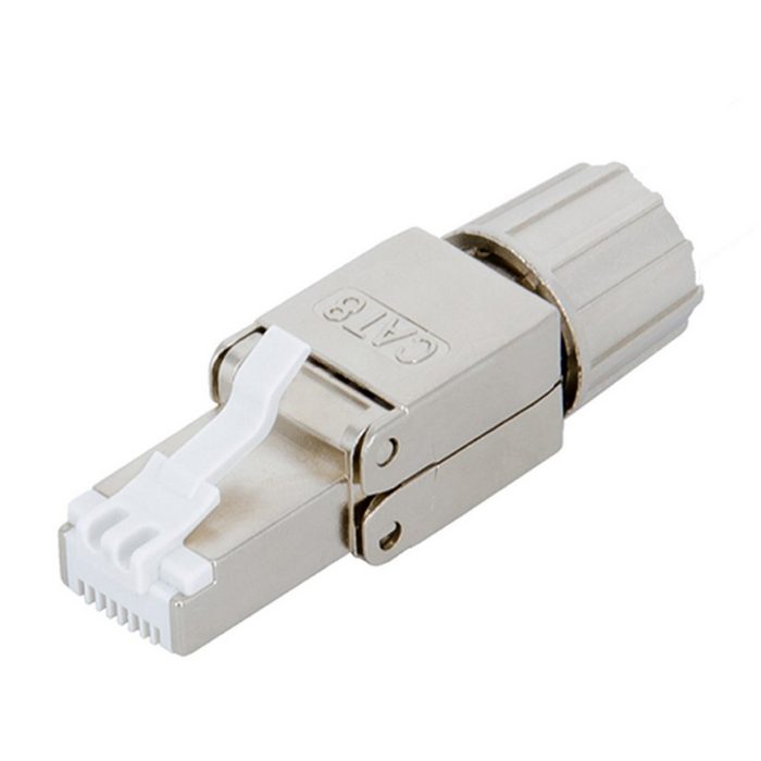 PremiumX 10x Netzwerkstecker RJ45 Cat8 für Verlegekabel Netzwerkkabel Patchkabel Werkzeuglos Werkzeugfrei LAN Anschluss Netzwerk-Adapter