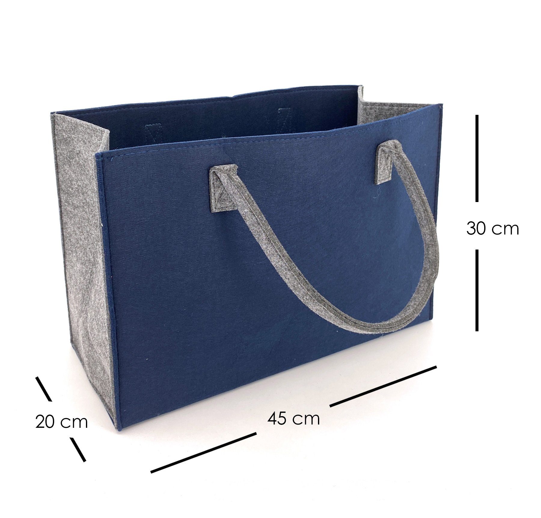 heimtexland Einkaufsshopper Universal Filztasche Einkaufstasche Filz Shopper, Henkel Tragetasche - strapazierfähig langlebig nachhaltig