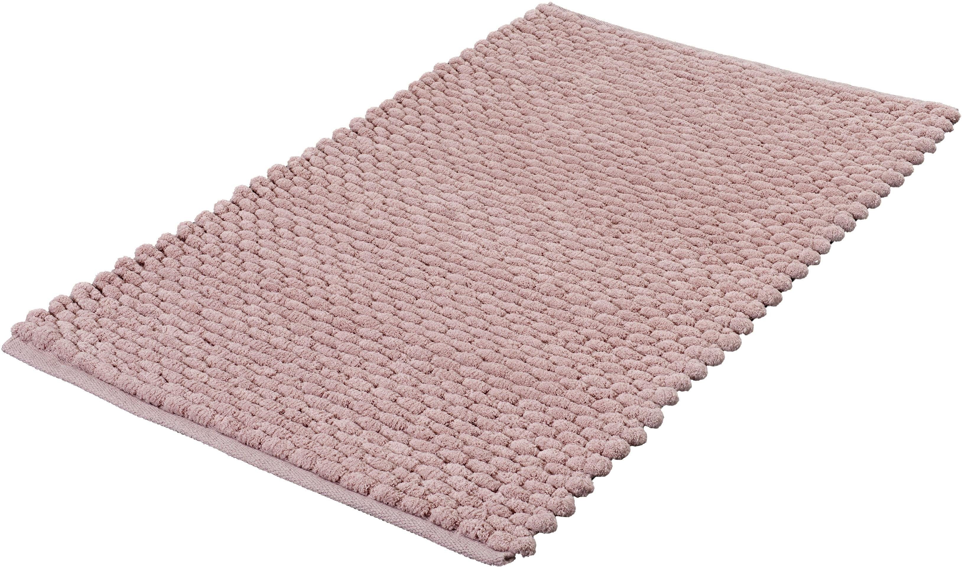 Badematte Willow Kleine Wolke, Höhe 10 mm, rutschhemmend beschichtet, fußbodenheizungsgeeignet, Baumwolle, Polyester, quadratisch, Badteppich, gewebt, Uni Farben, quadratisch oder rechteckig