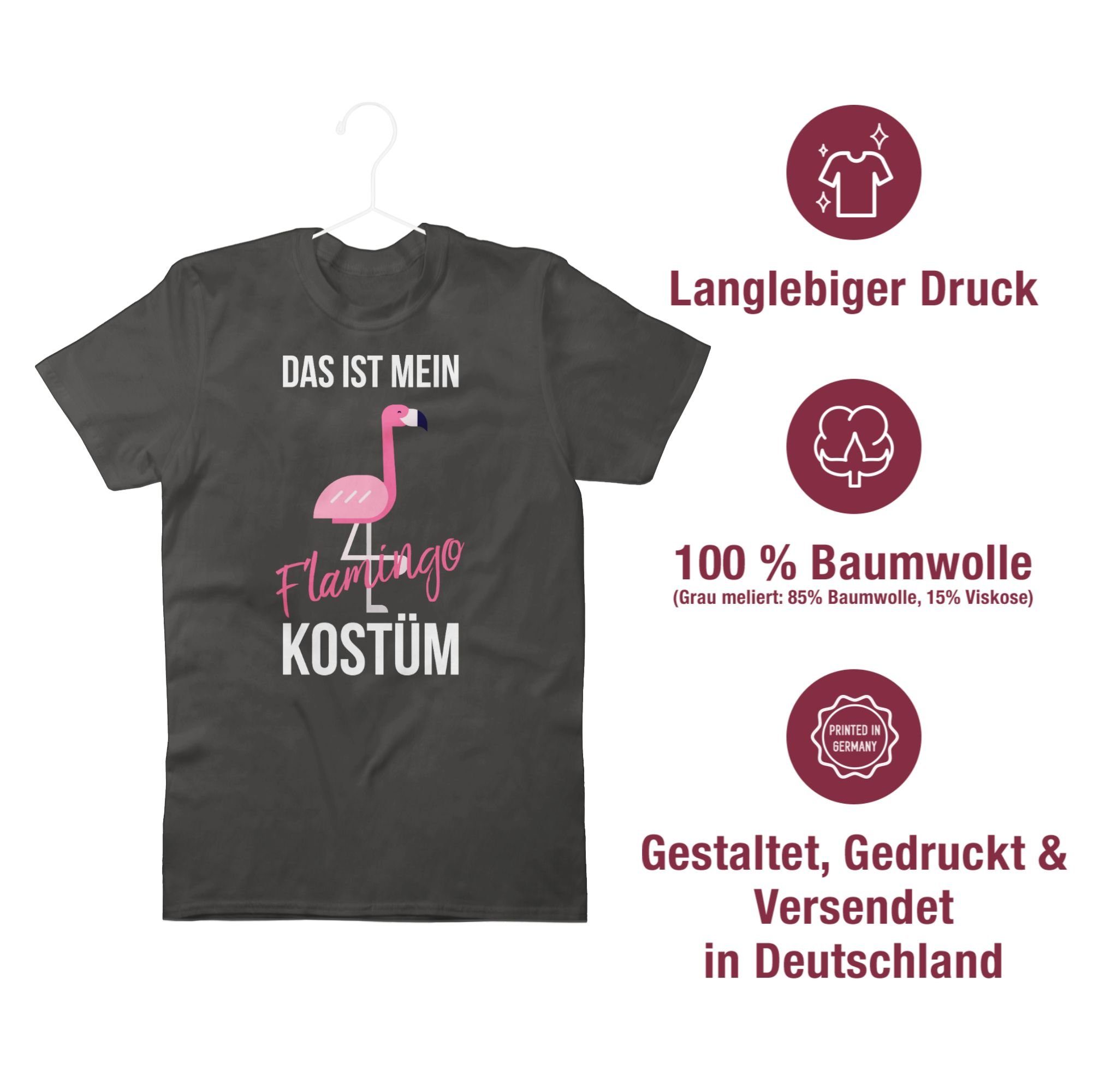 Karneval Rosa 3 Dunkelgrau Kostüm Flamingokostüm ist Outfit Shirtracer Flamin Pink mein - Lustige Flamingo T-Shirt Das