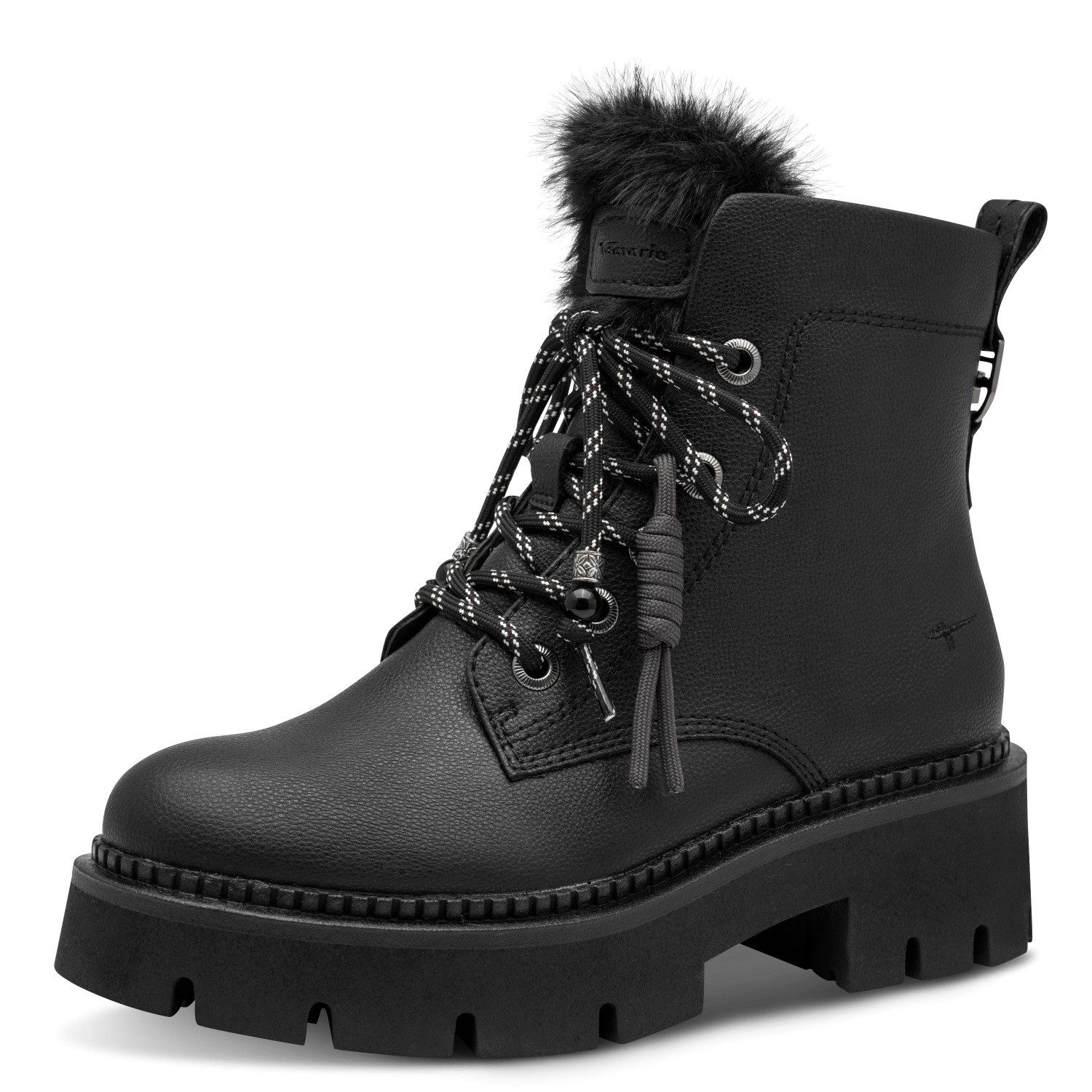 Tamaris Winterboots Blockabsatz, Schnürboots in veganer Verarbeitung
