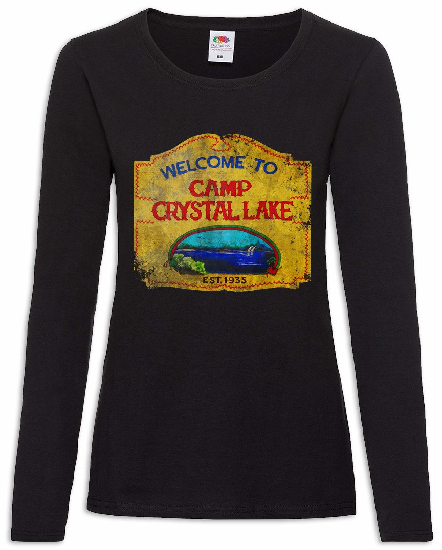 Langarmshirt Camp Crystal Lake Vintage Sign Damen Langarmshirt Freitag Der Friday