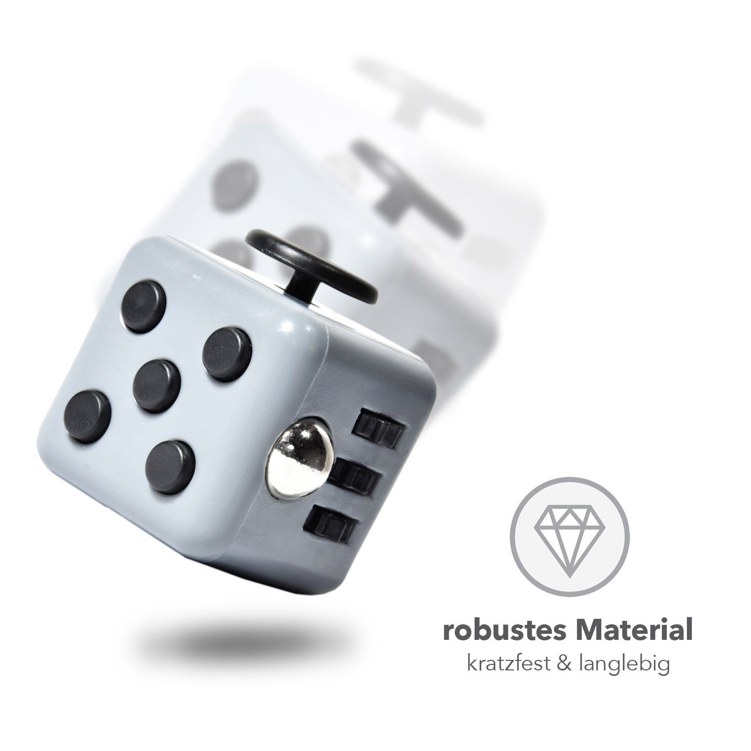 Anti-Stress Würfel 4 Stück - Fidget Toys Gegen Nervosität | 6-seitig Mit Verschiedenen Funktionen