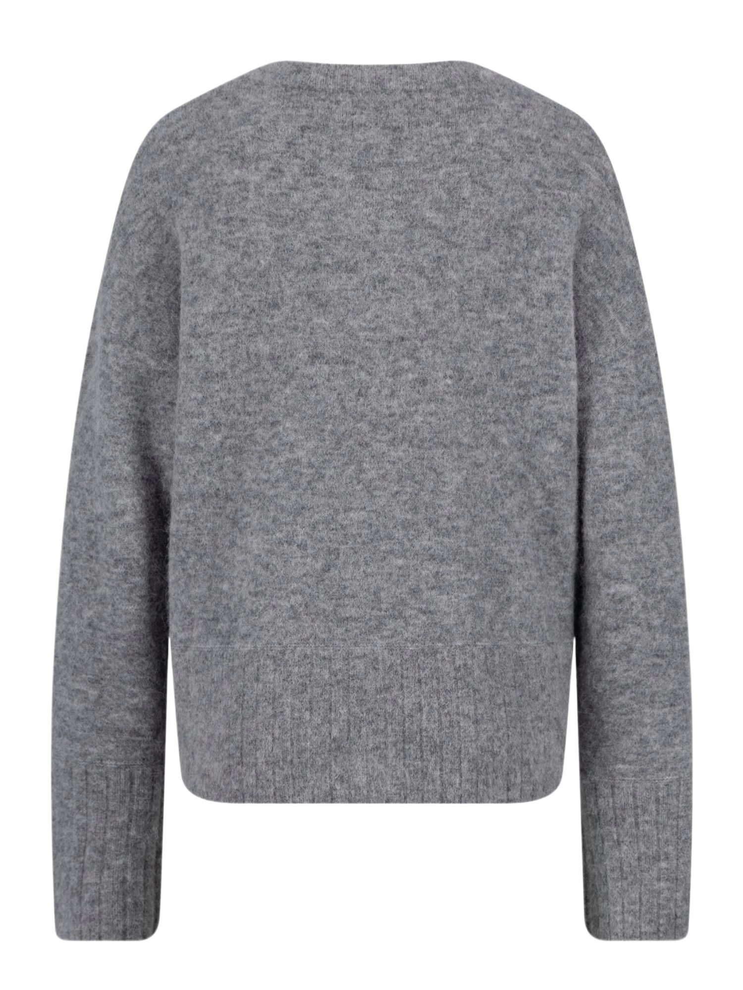 FYNCH-HATTON Strickpullover grau,Indoor,Wolle,Unifarben,Rundhals,Lang,Loose Fit