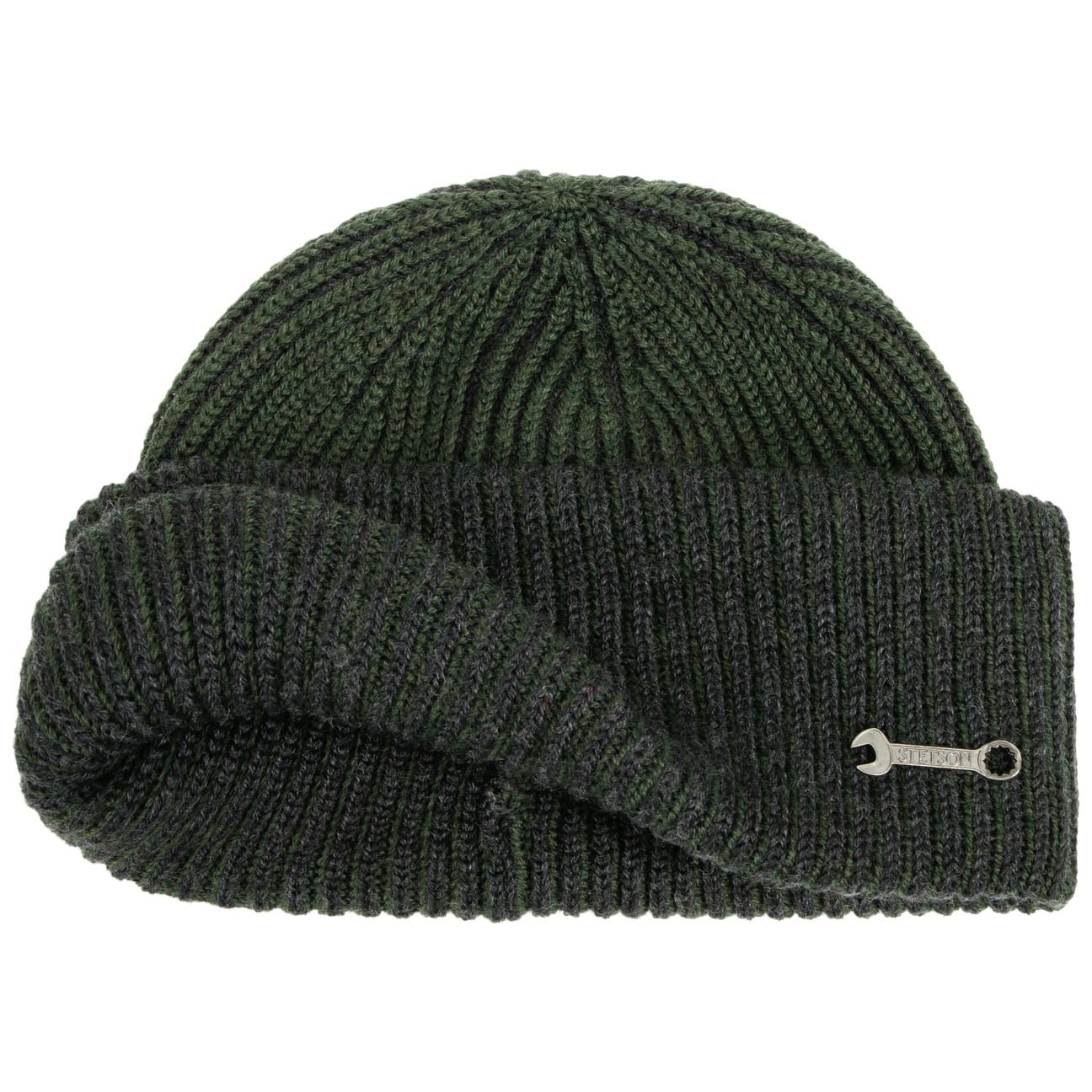 Stetson Beanie (1-St) Strickmütze mit Umschlag, Made in Italy