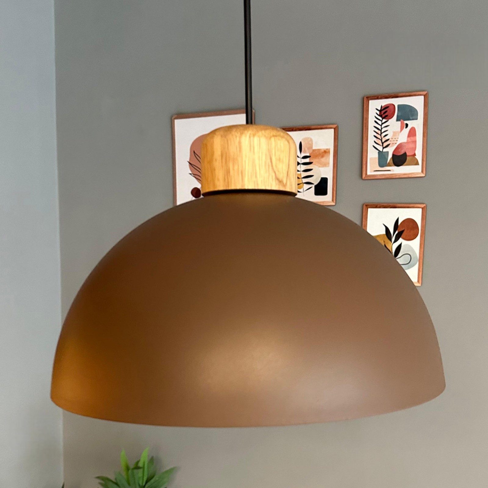 Bamyum Pendelleuchte Pendelleuchte Yimpi Metall Ø30cm, Modern Hängelampe, ohne Leuchtmittel