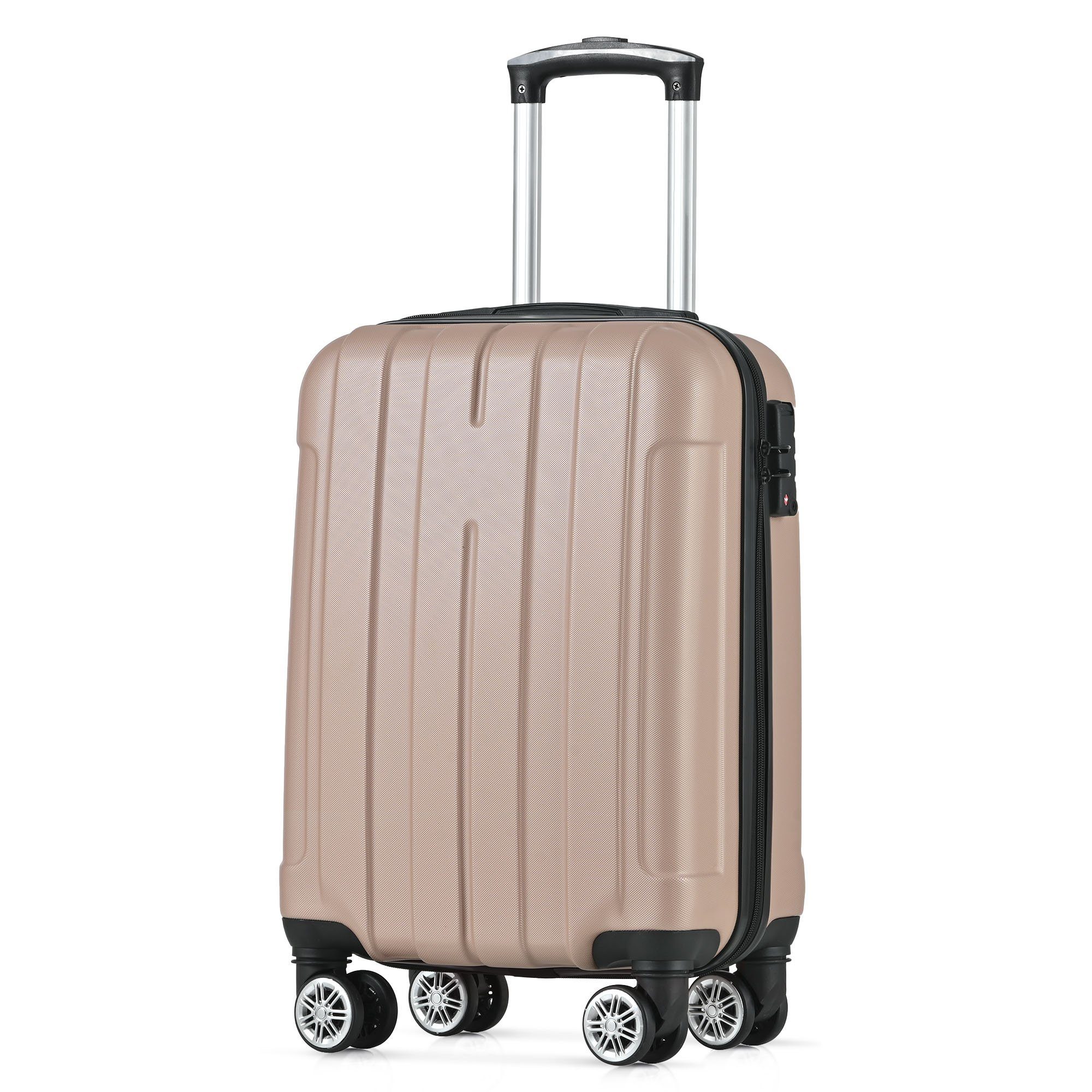 Hartschalen-Trolley Hartschalen-Handgepäck, 4 Rollen, Koffer mit TSA-Schloss und Universalrad, Erweiterbar Seitengriff