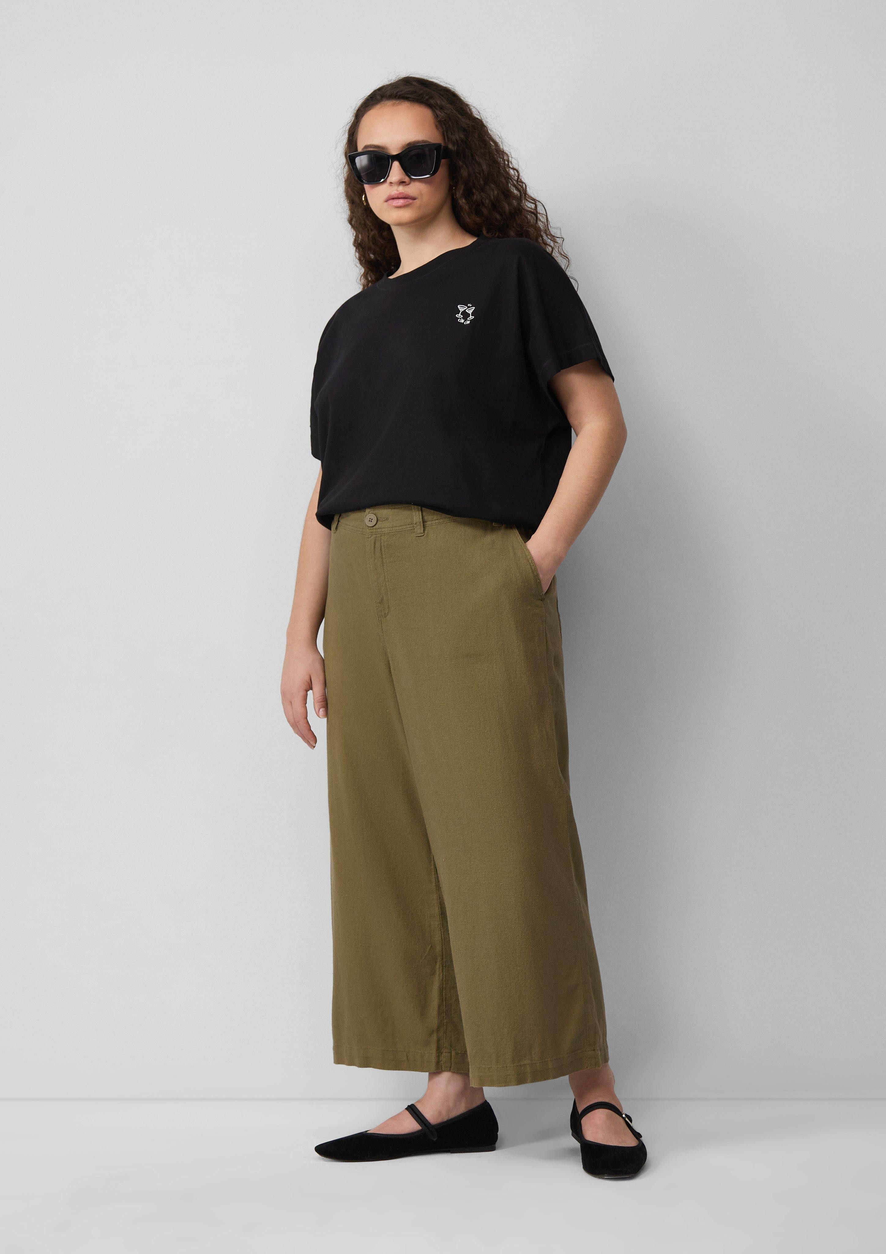 QS Stoffhose Culotte aus Leinenmix günstig online kaufen