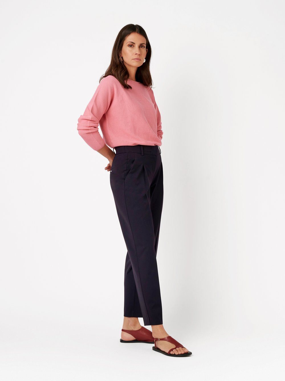 TONI Boyfriend-Hose Luisa Barrel mit Bund- & Bügelfalten