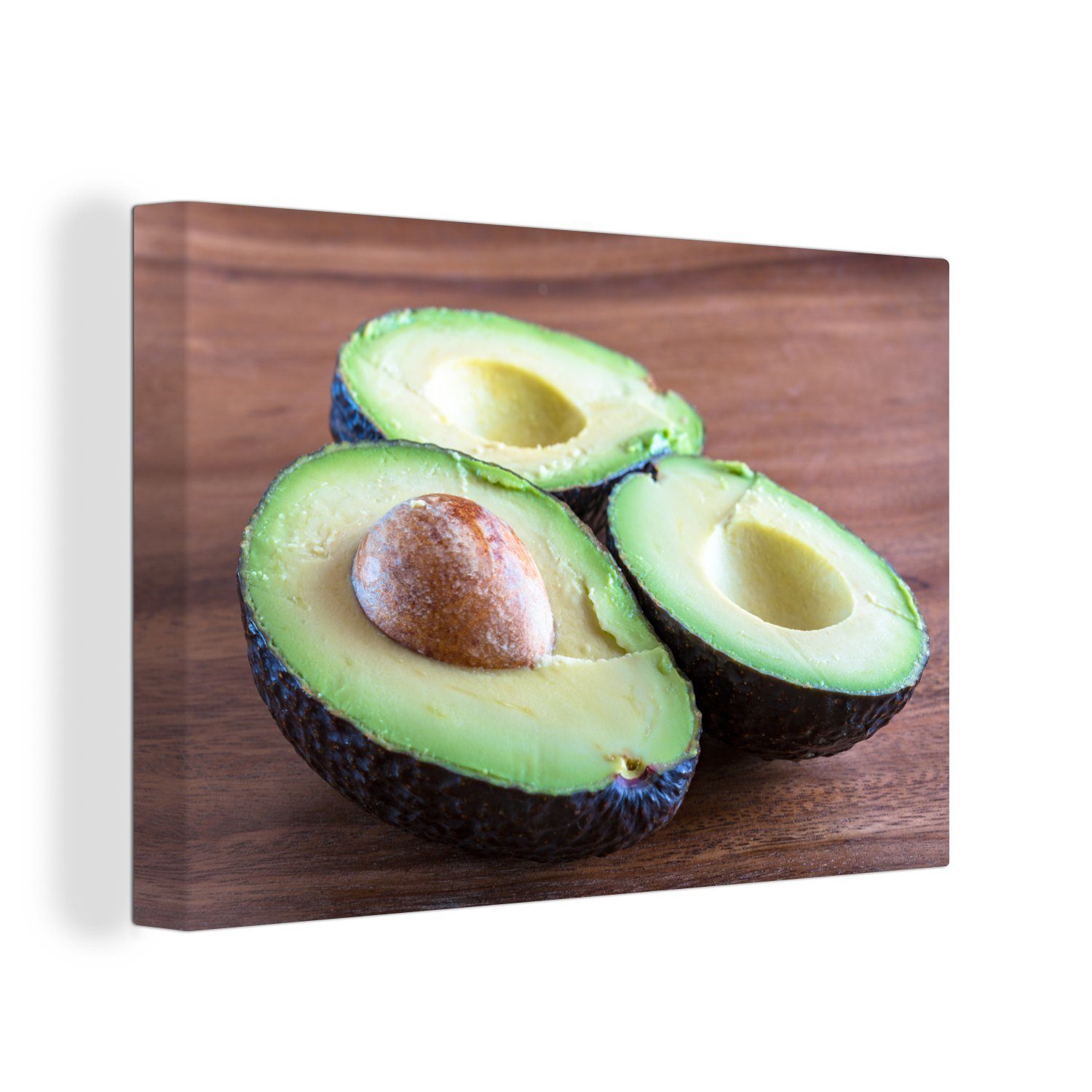 OneMillionCanvasses® Leinwandbild Buntes Avocadofleisch, (1 St), Wandbild Leinwandbilder, Aufhängefertig, Wanddeko, 30x20 cm