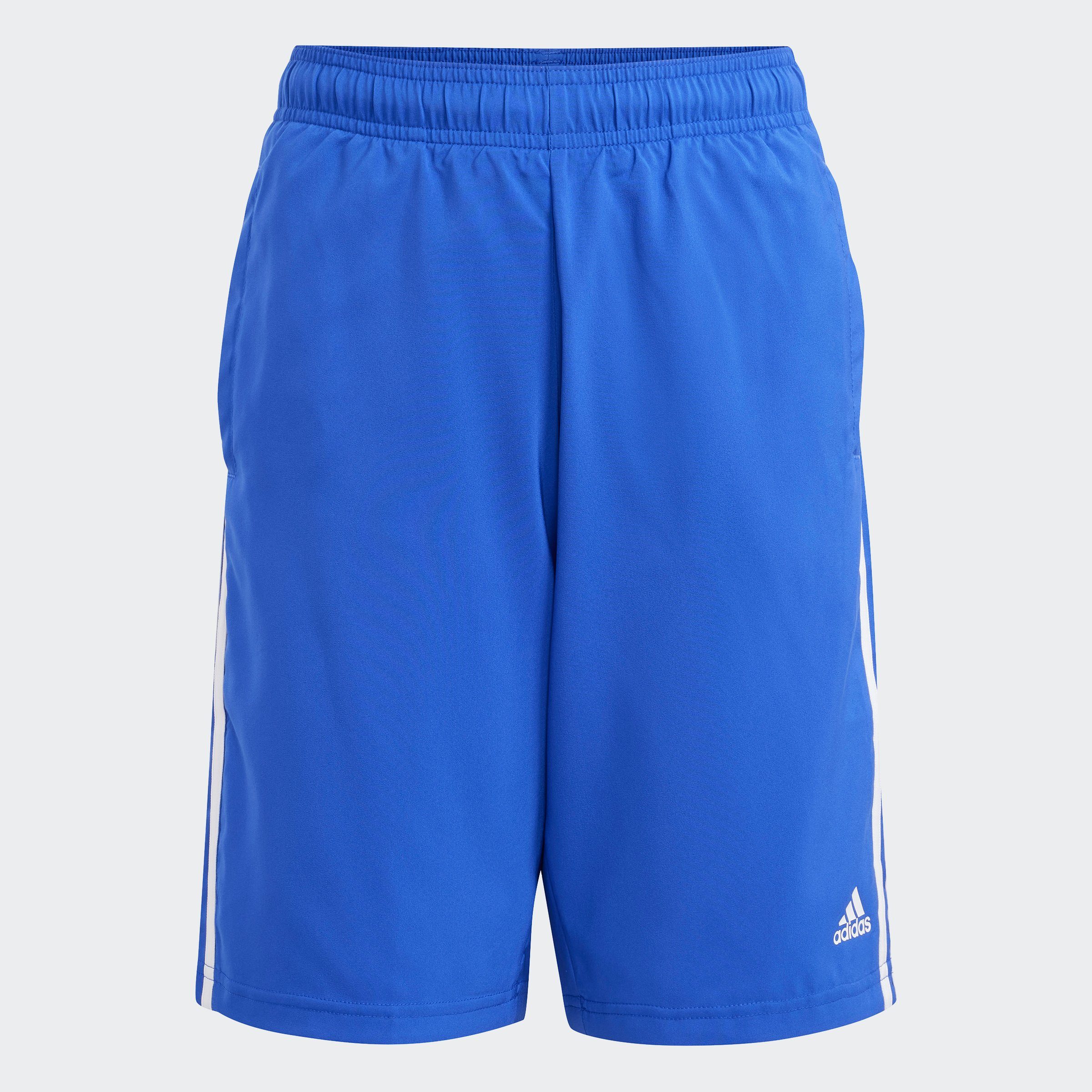 adidas Sportswear Shorts Semi ESSENTIALS White / 3-STREIFEN (1-tlg) WOVEN Lucid Blue