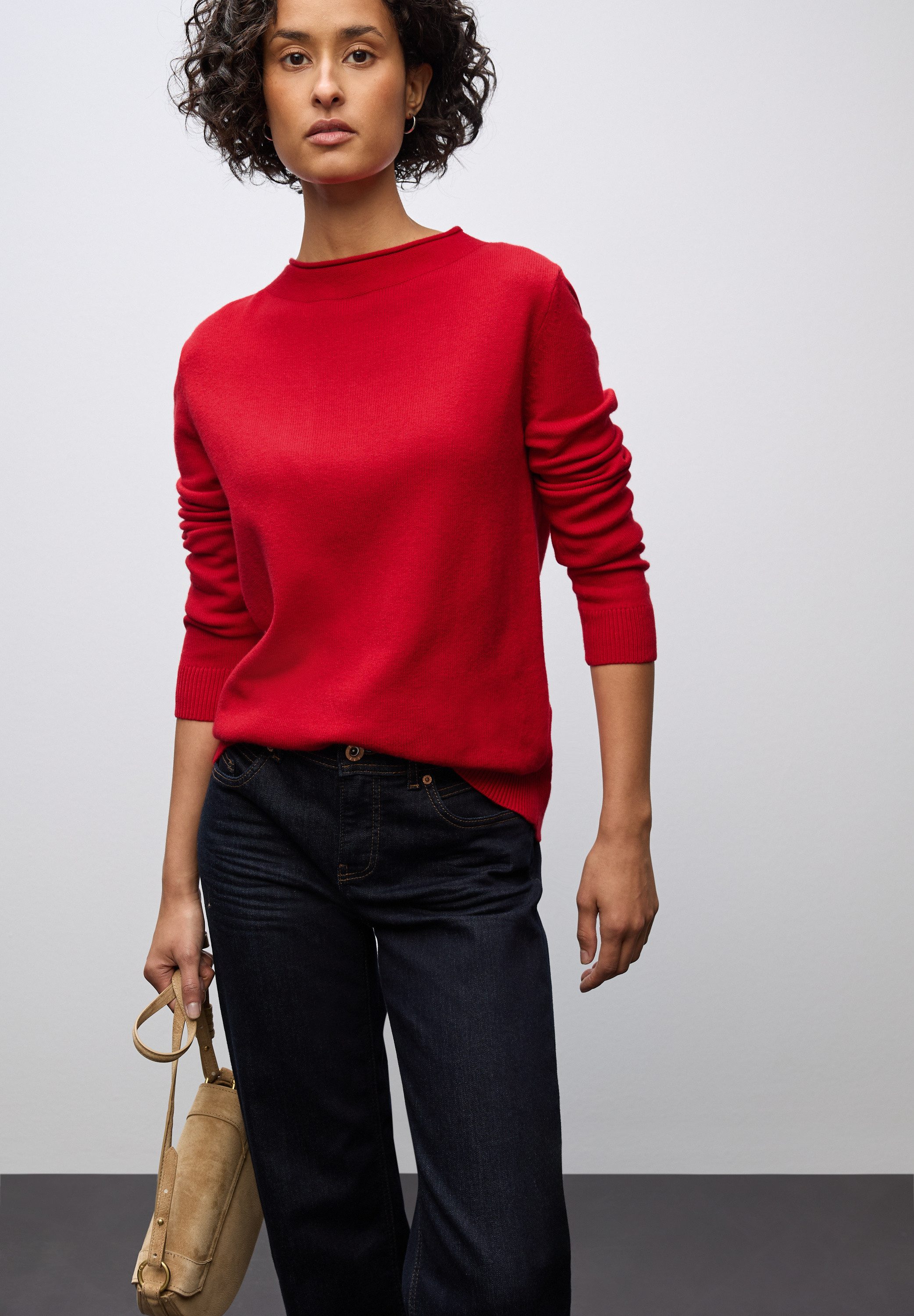 STREET ONE Strickpullover mit feiner Rollkante günstig online kaufen