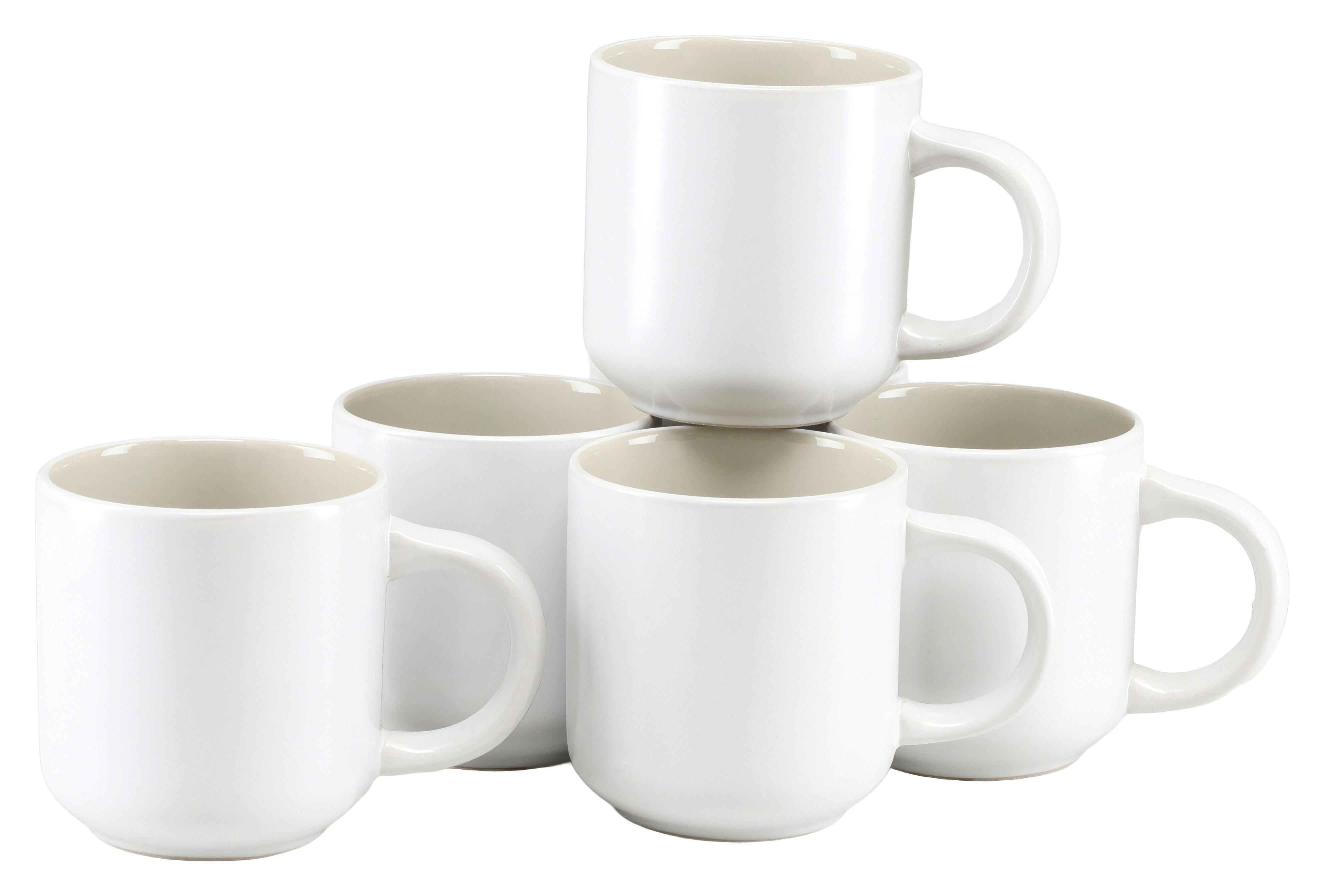 LeGer Home by Lena Gercke Becher Tassen-Set Nayela, 6-tlg., Steinzeug, spülmaschinengeeignet, mikrowellengeeignet, modern