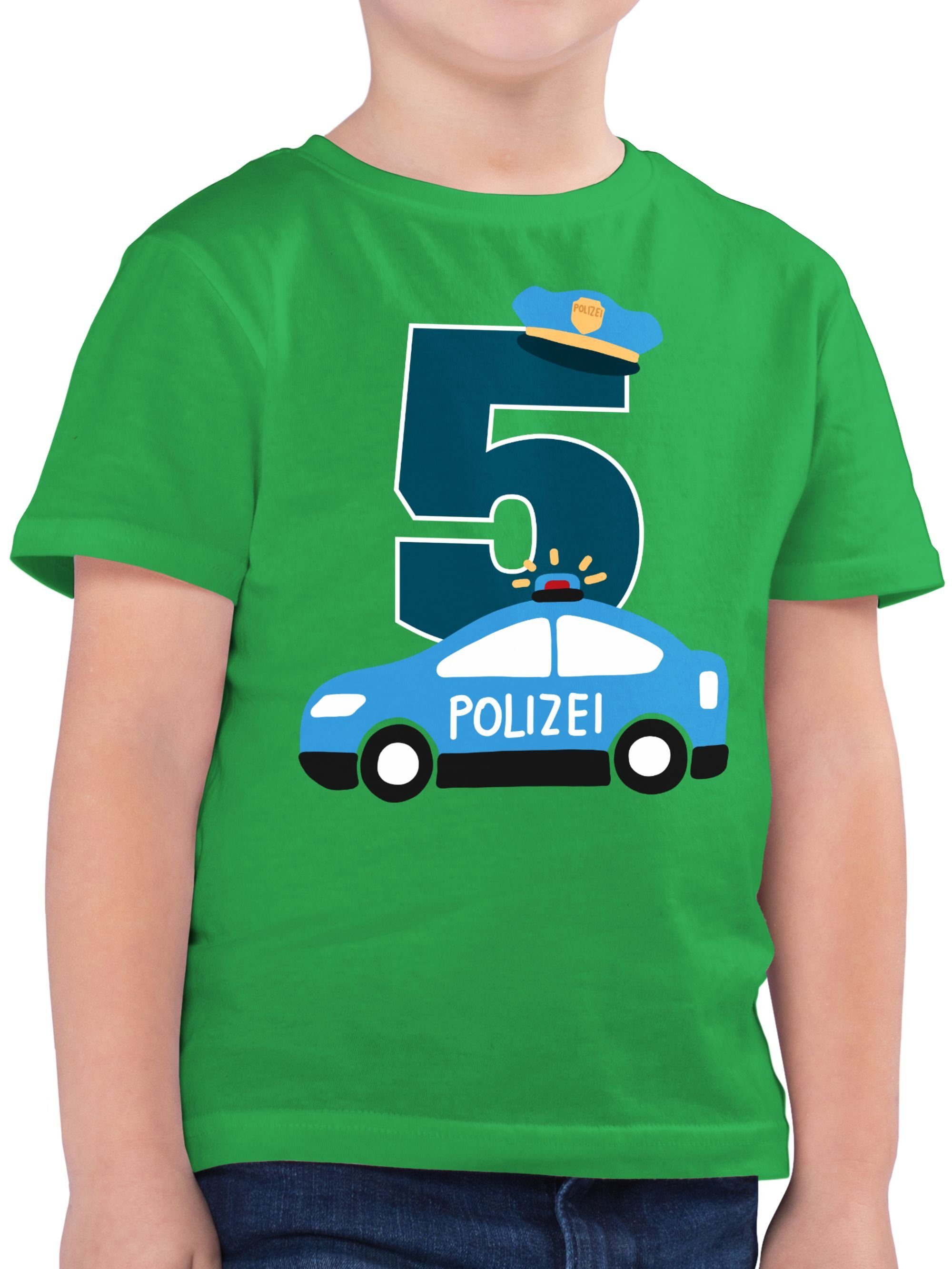 Shirtracer T-Shirt Polizei Fünfter 5. Geburtstag 03 Grün