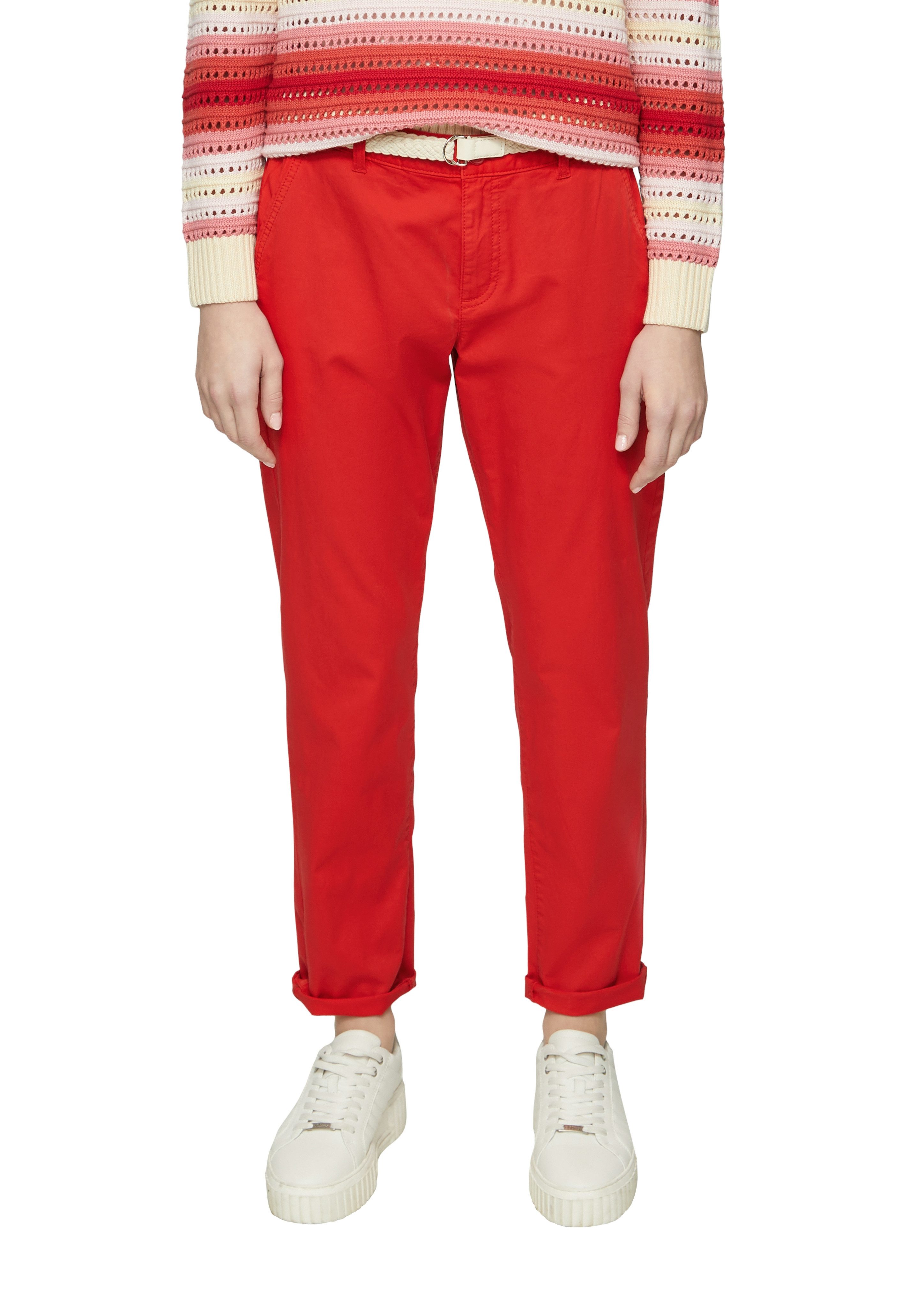 s.Oliver Chinohose (Set, 2-tlg) mit Gürtel günstig online kaufen