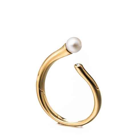 Heideman Fingerring Ring 421 Gold (Ring, 1-tlg., inkl. Geschenkverpackung), Perlenring mit echter Süßwasserperle