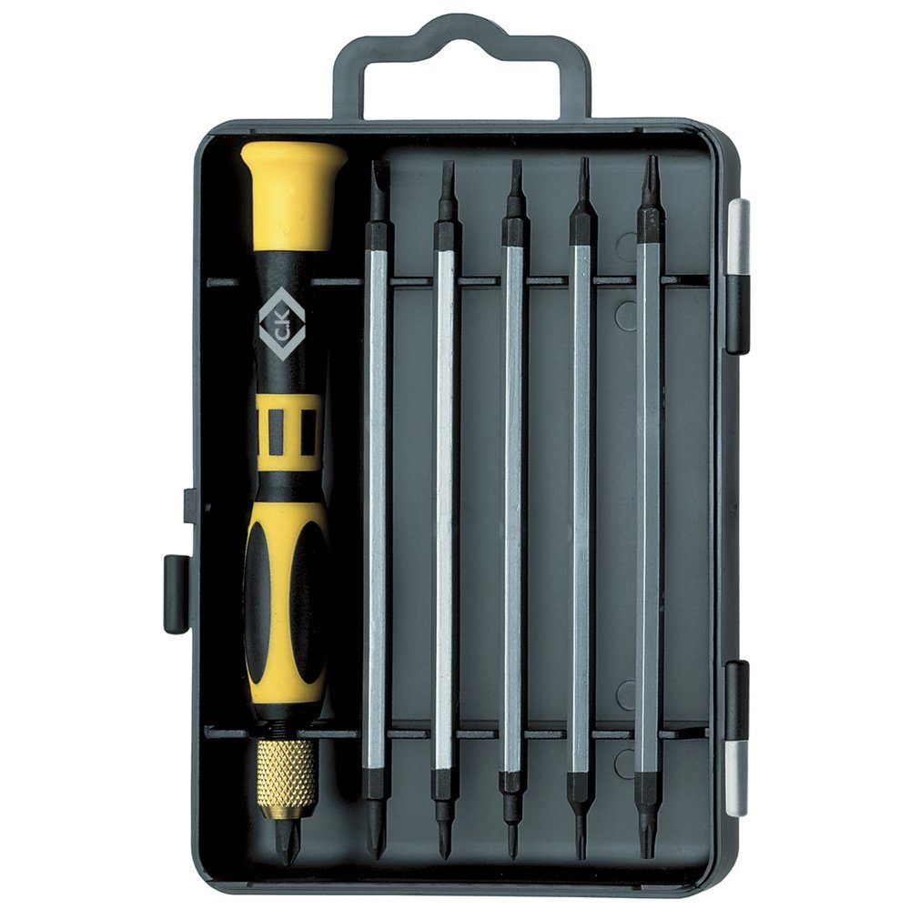 Schraubendreher C.K Elektronik- u. Feinmechanik Wechselklingen-Set 7teilig Schlitz, K