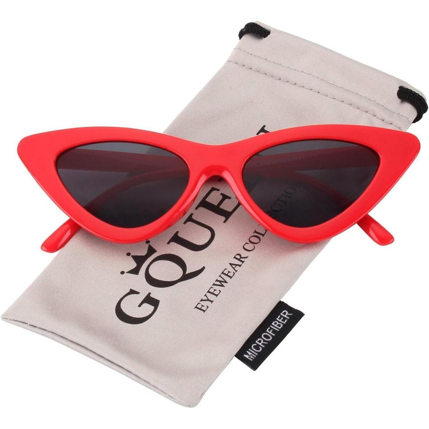LuxusKollektion Retrosonnenbrille Sonnenbrille Damen Cateye Rot Grau Retro 90s UV400