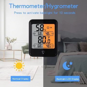 HYTIREBY Raumthermometer 1 Pack Indoor Thermometer Digital Hygrometer