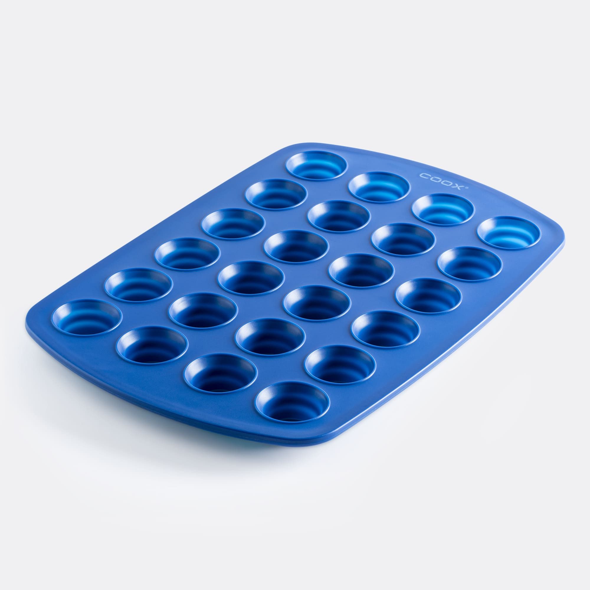 coox Muffinform MINI MUFFINFORM 24er, Antihaft-Eigenschaft, Backofenfest, Gefriertauglich, Platzsparend