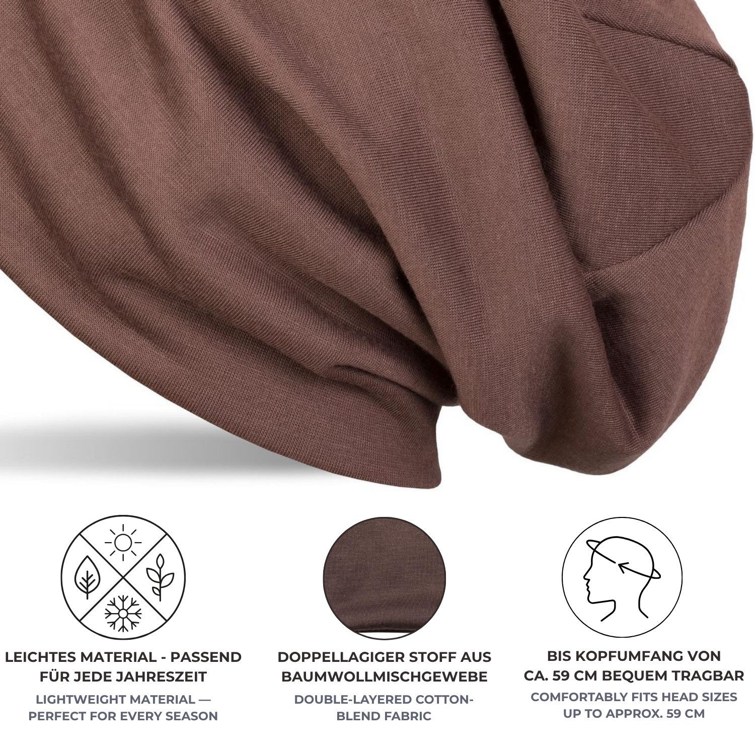 styleBREAKER Beanie Uni Slouch Beanie Mütze (1-St) – Bild 5 von 5