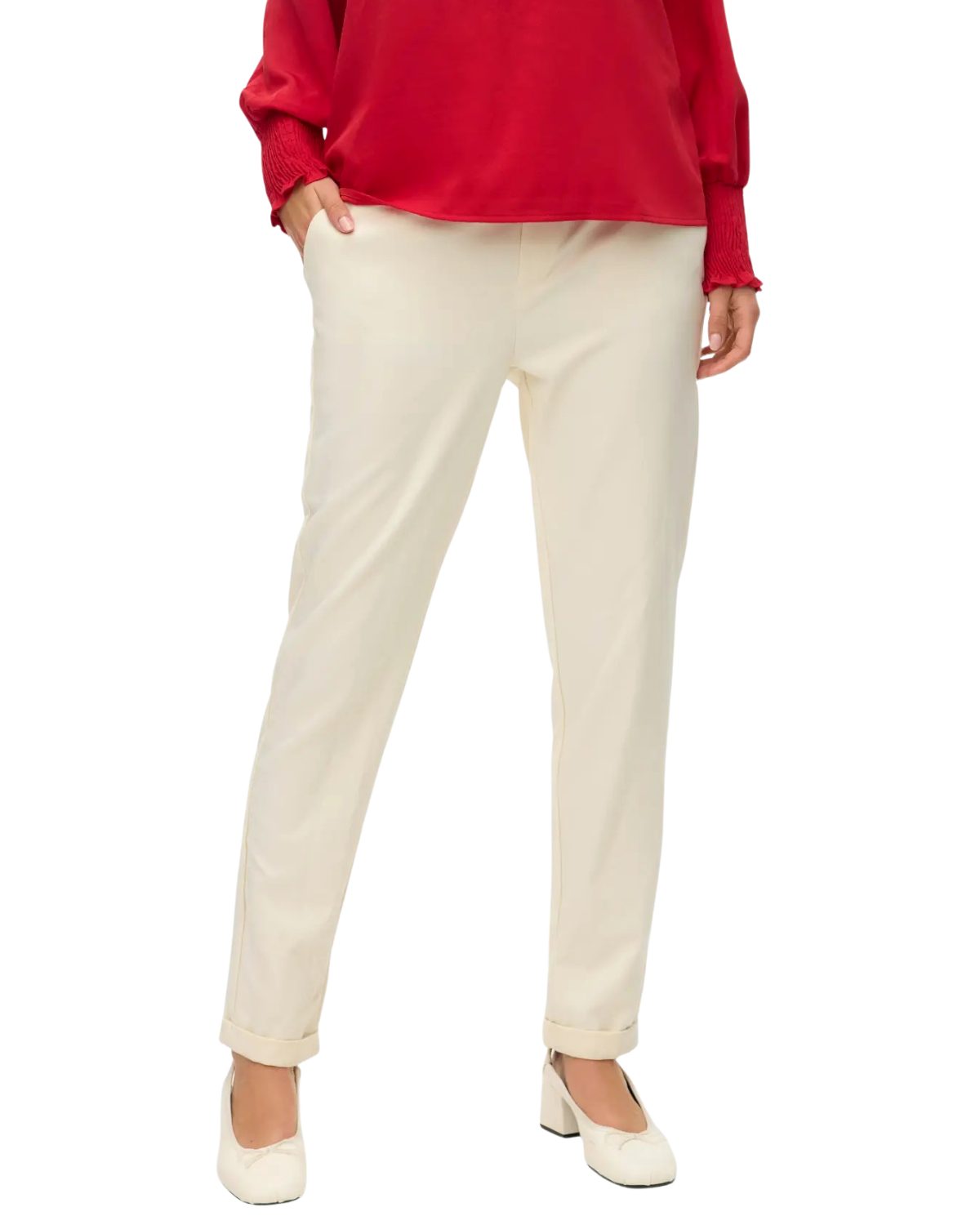 Vero Moda Stoffhose Mid Waist Loose Tapered Fit Hose günstig online kaufen